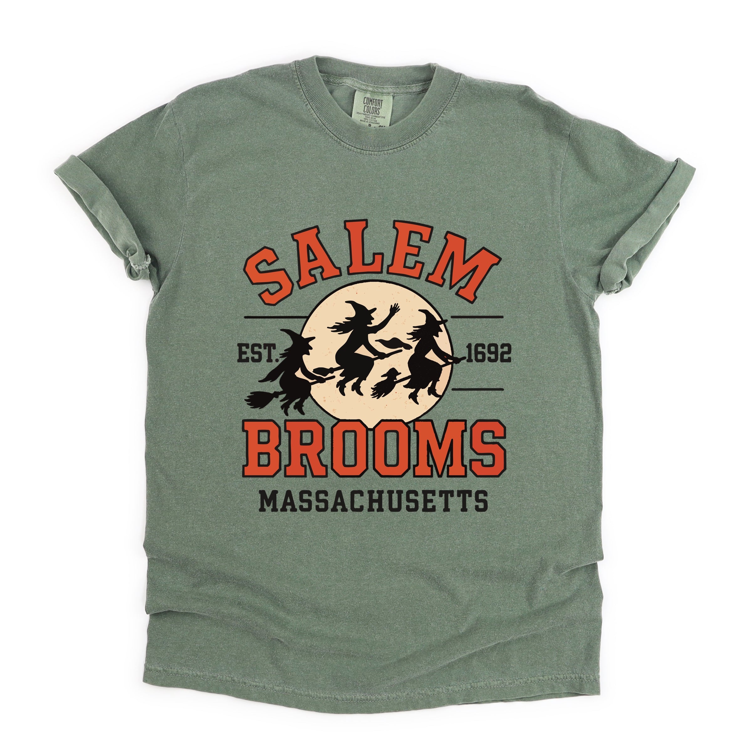 Salem Brooms Massachusetts - Women's Garment Dyed Graphic T-Shirt