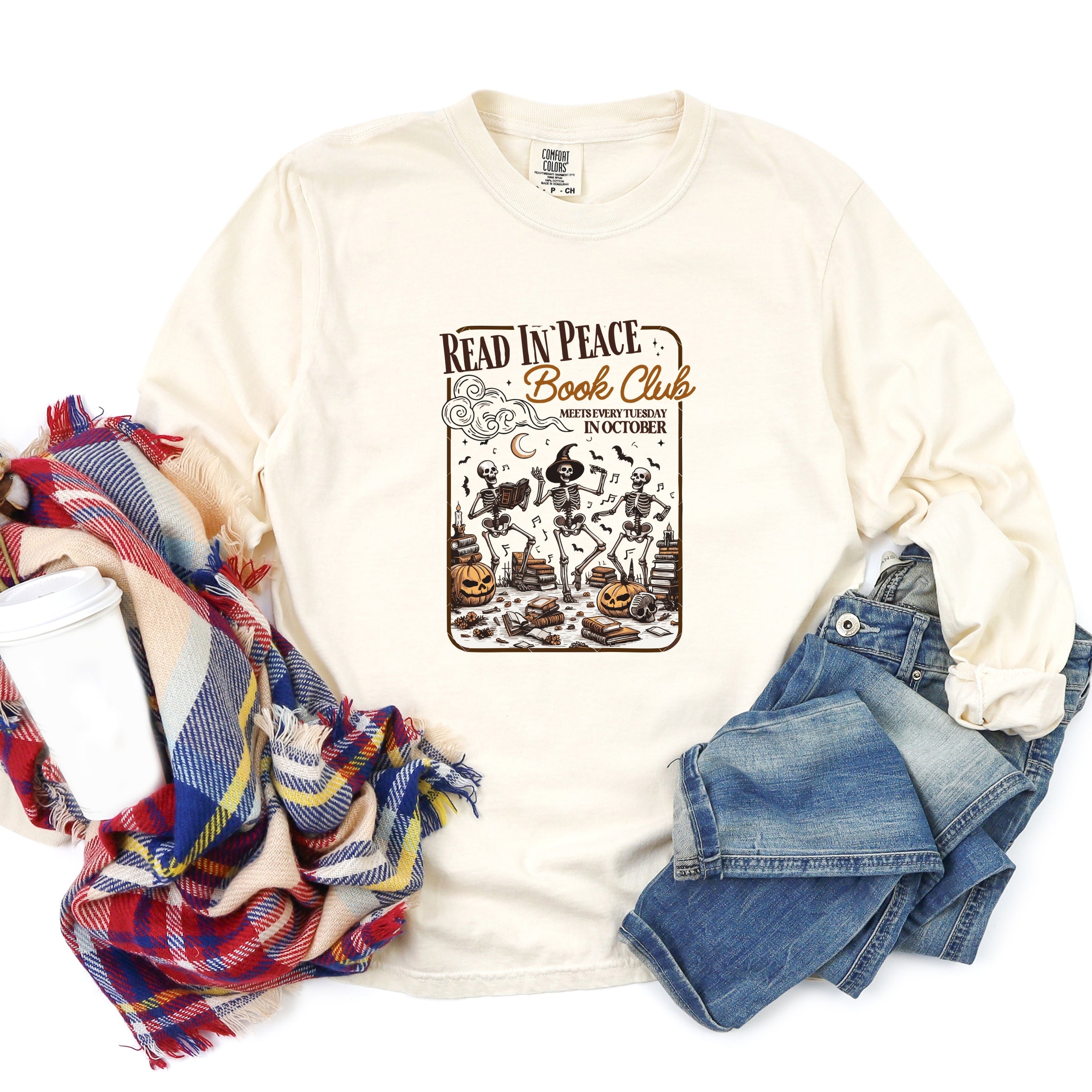Read In Peace Book Club - Garment Dyed Long Sleeve