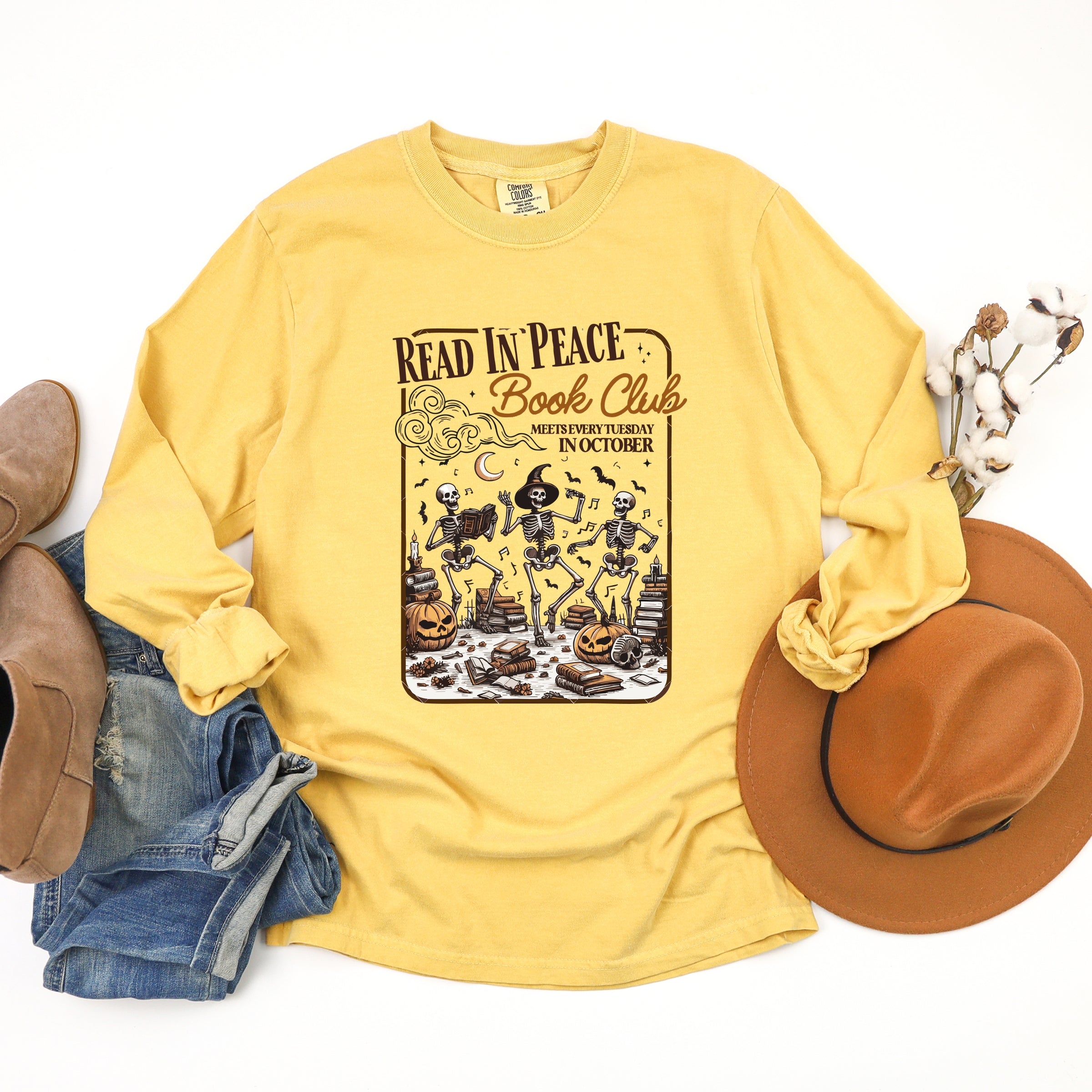 Read In Peace Book Club - Garment Dyed Long Sleeve
