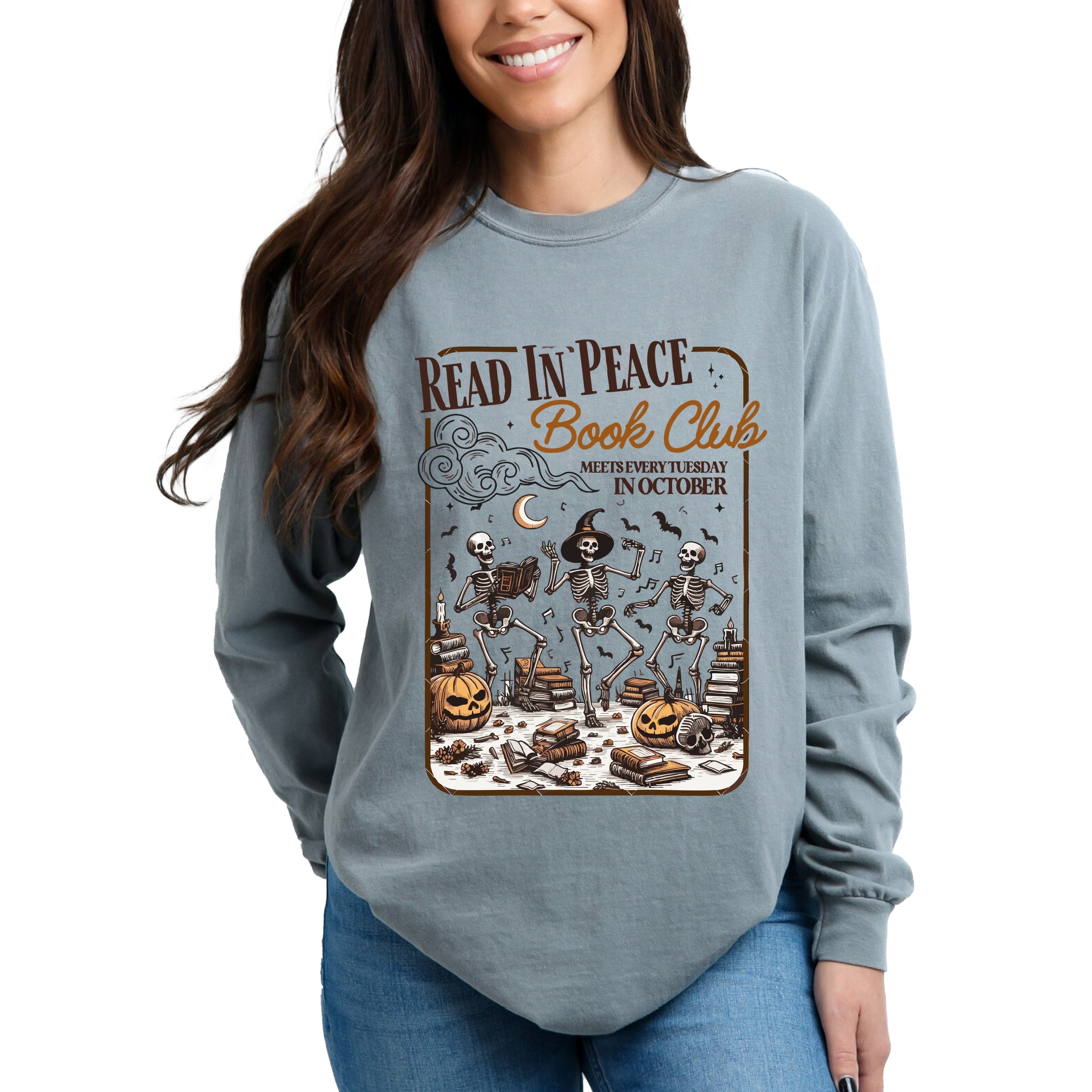 Read In Peace Book Club - Garment Dyed Long Sleeve