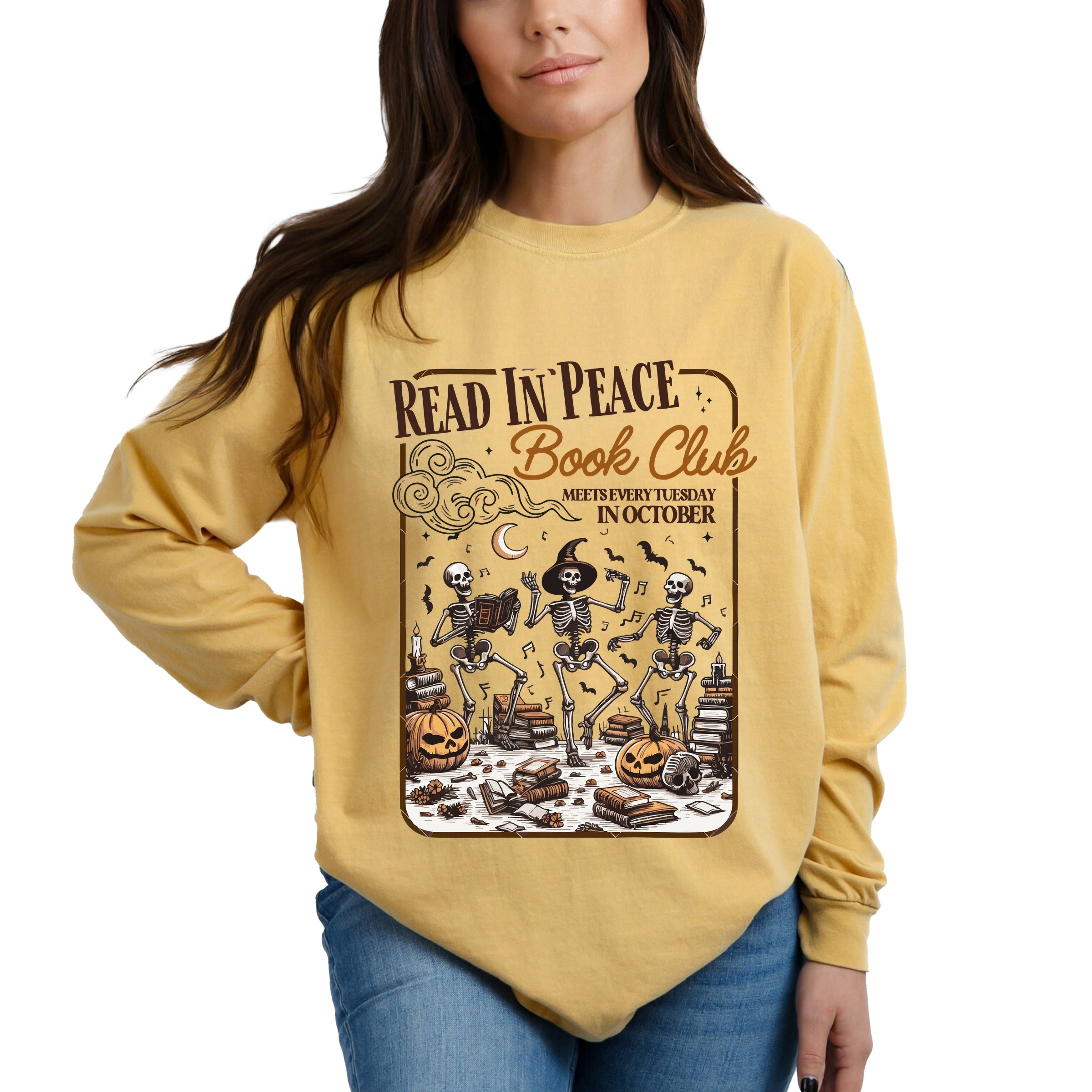 Read In Peace Book Club - Garment Dyed Long Sleeve