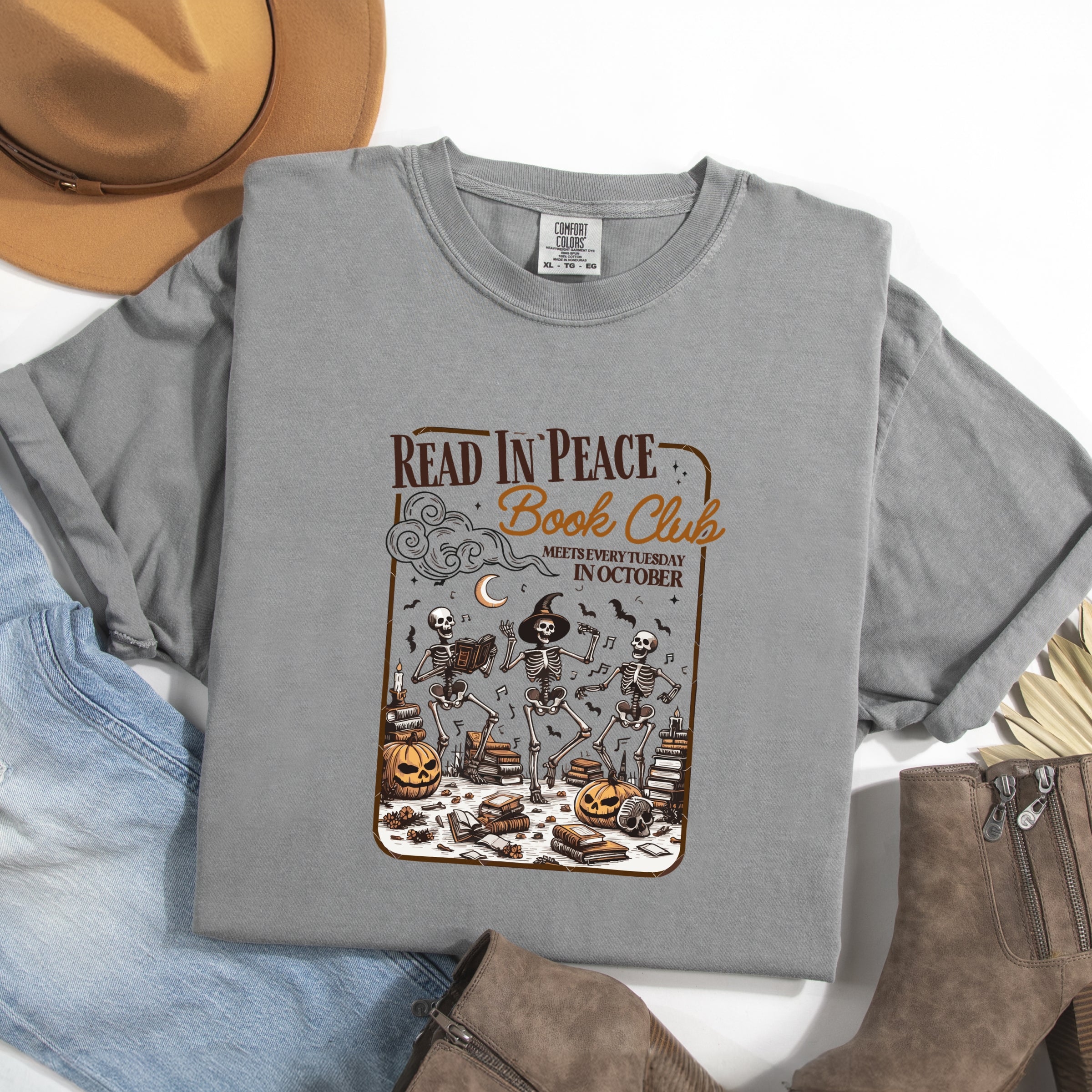 Read In Peace Book Club - Garment Dyed Tee