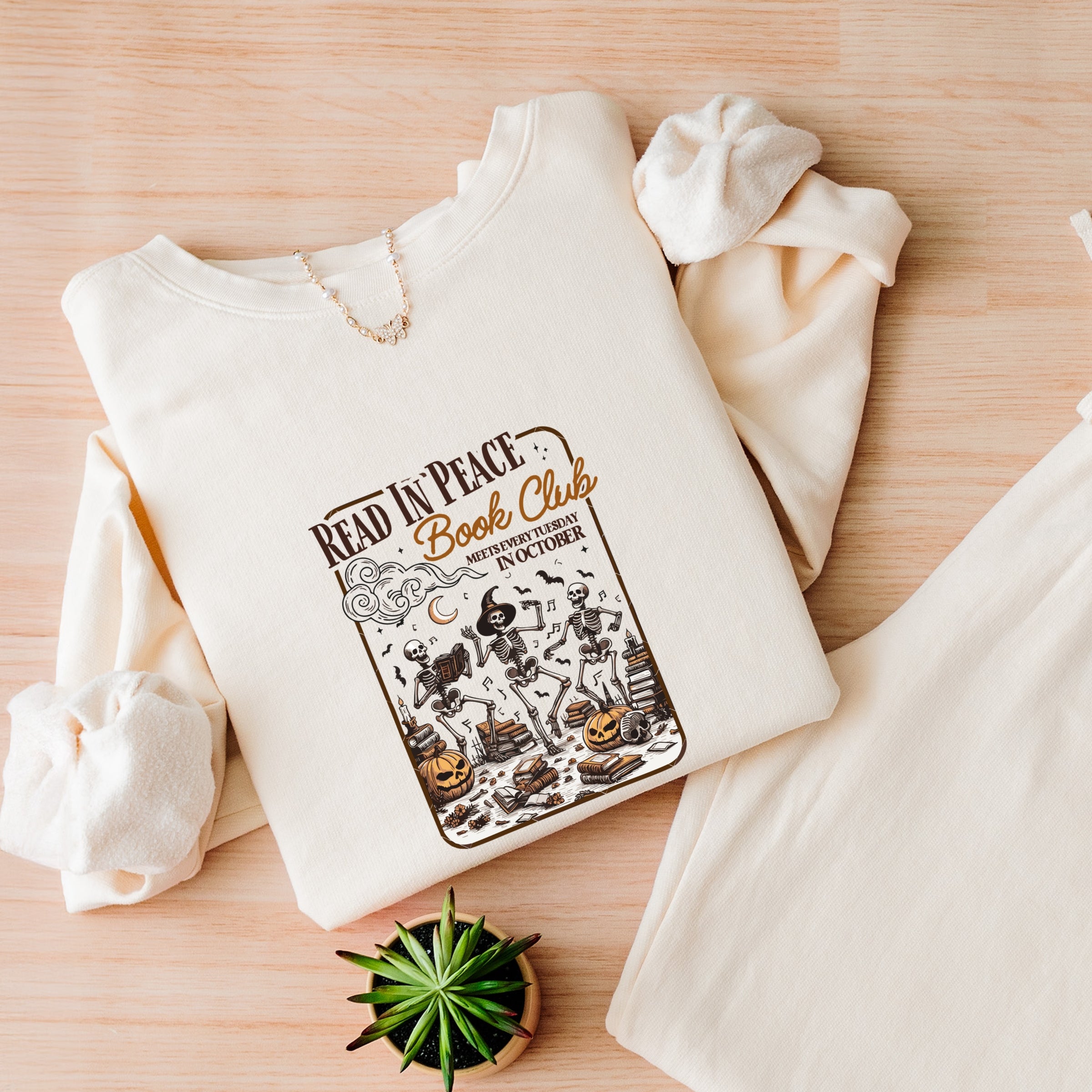 Read In Peace Book Club - Lightweight Garment Dyed Sweatshirt