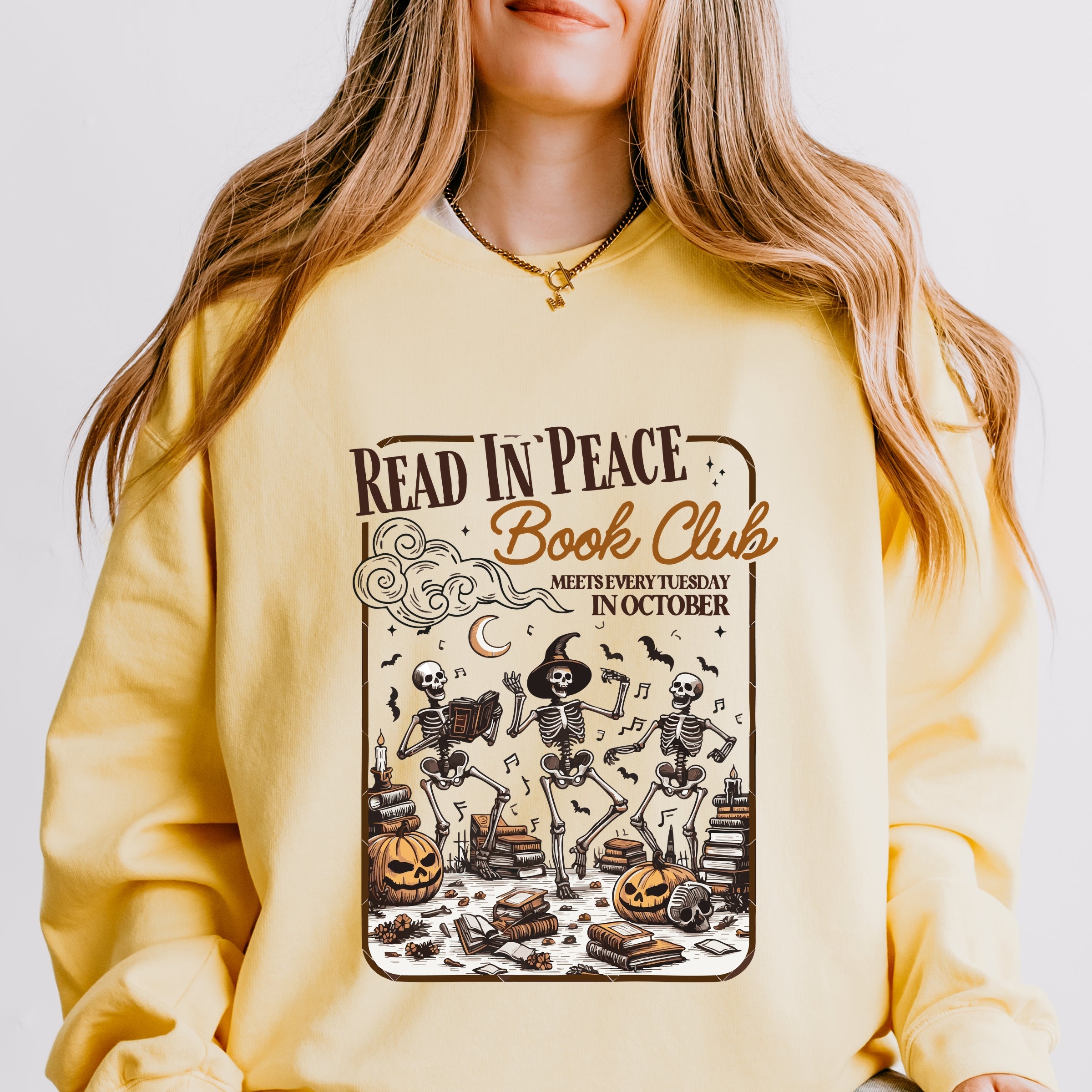 Read In Peace Book Club - Lightweight Garment Dyed Sweatshirt