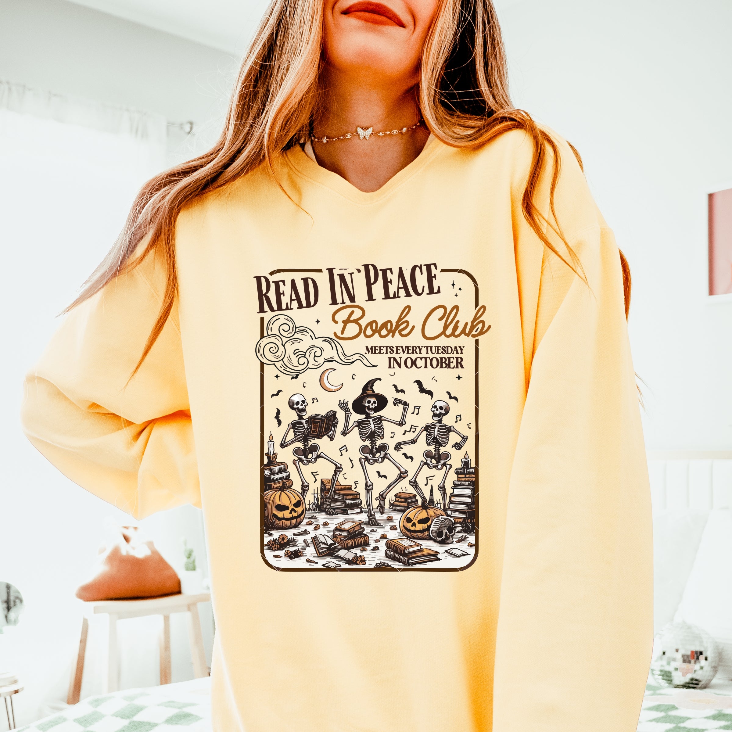 Read In Peace Book Club - Lightweight Garment Dyed Sweatshirt