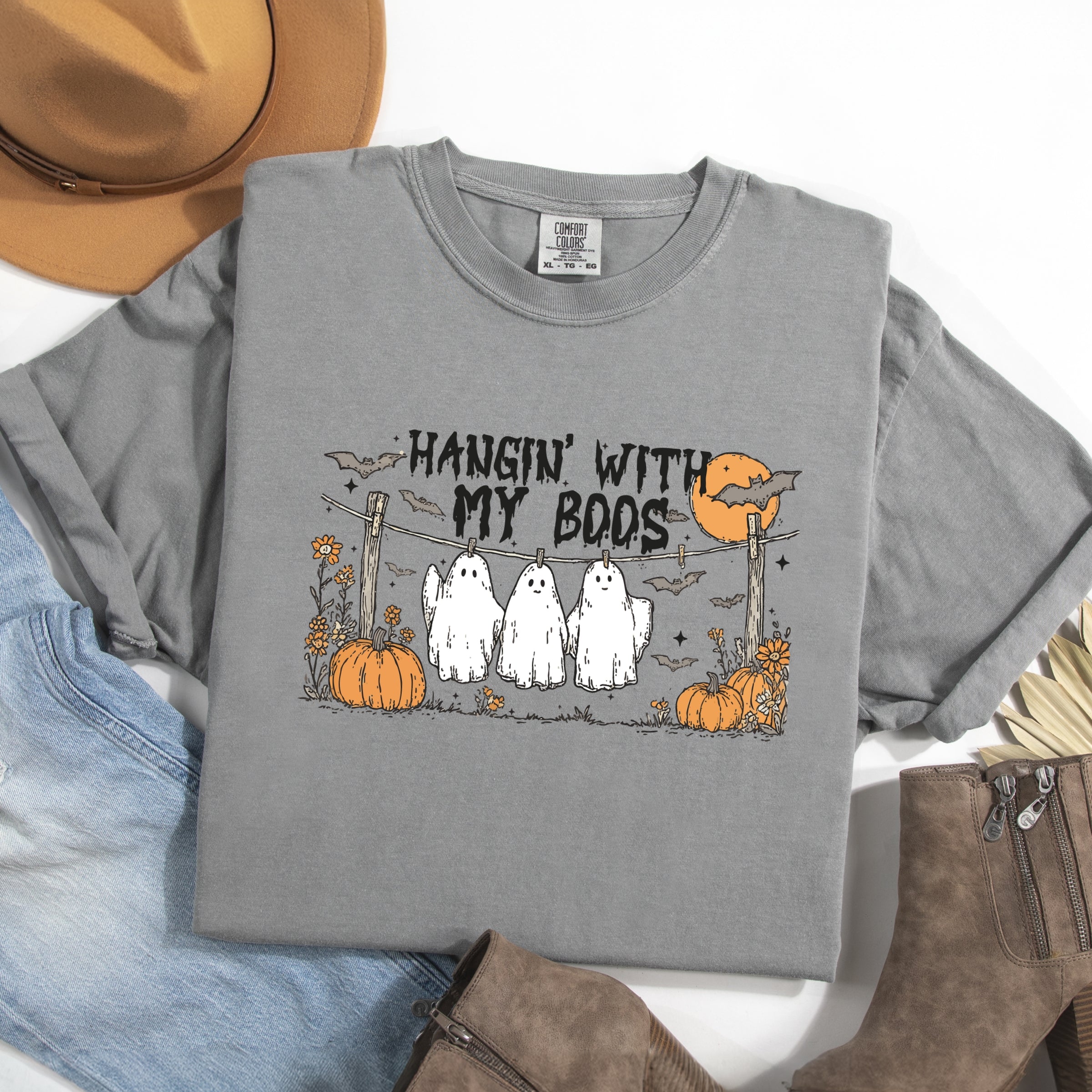 Hangin' With My Boos - Garment Dyed Tee