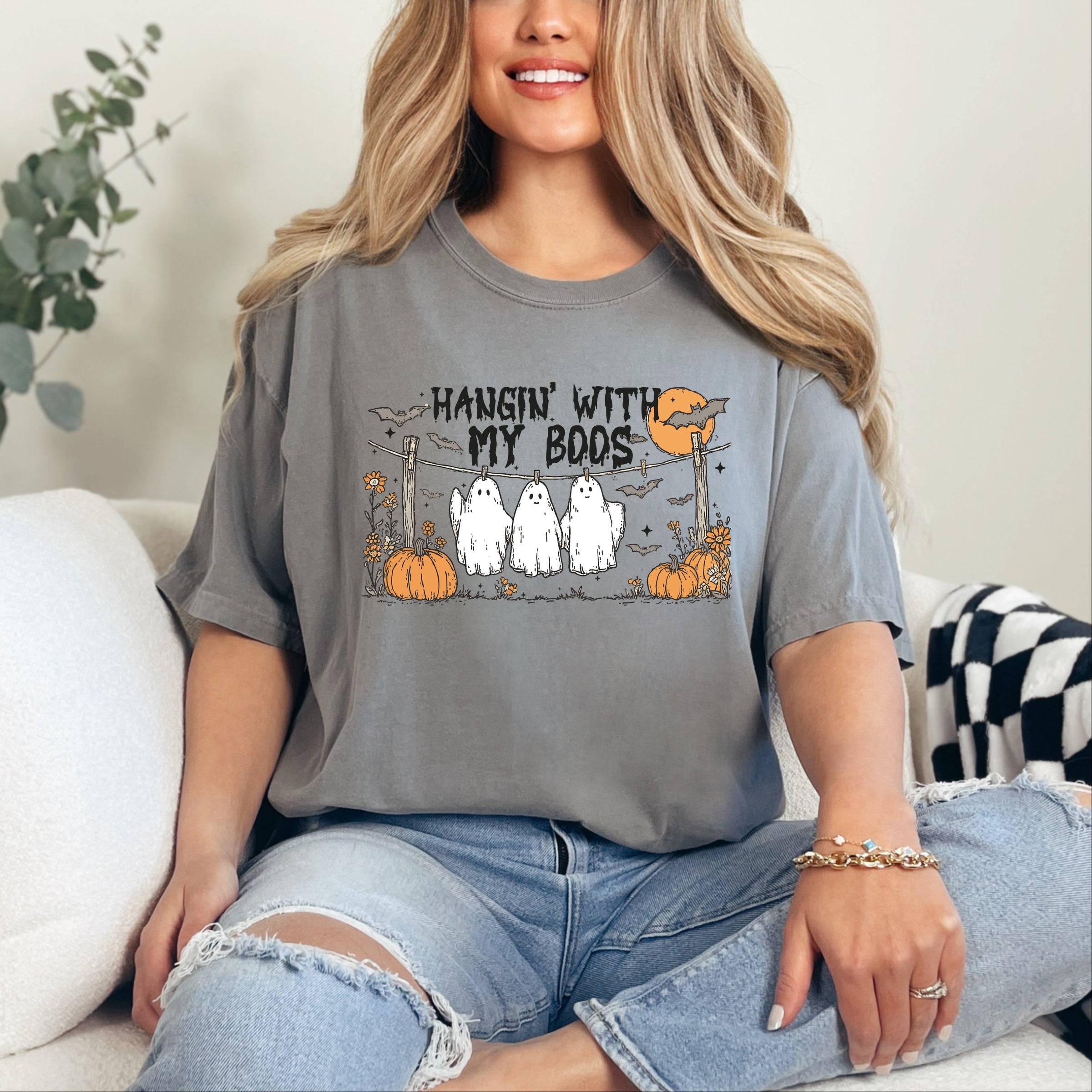 Hangin' With My Boos - Garment Dyed Tee