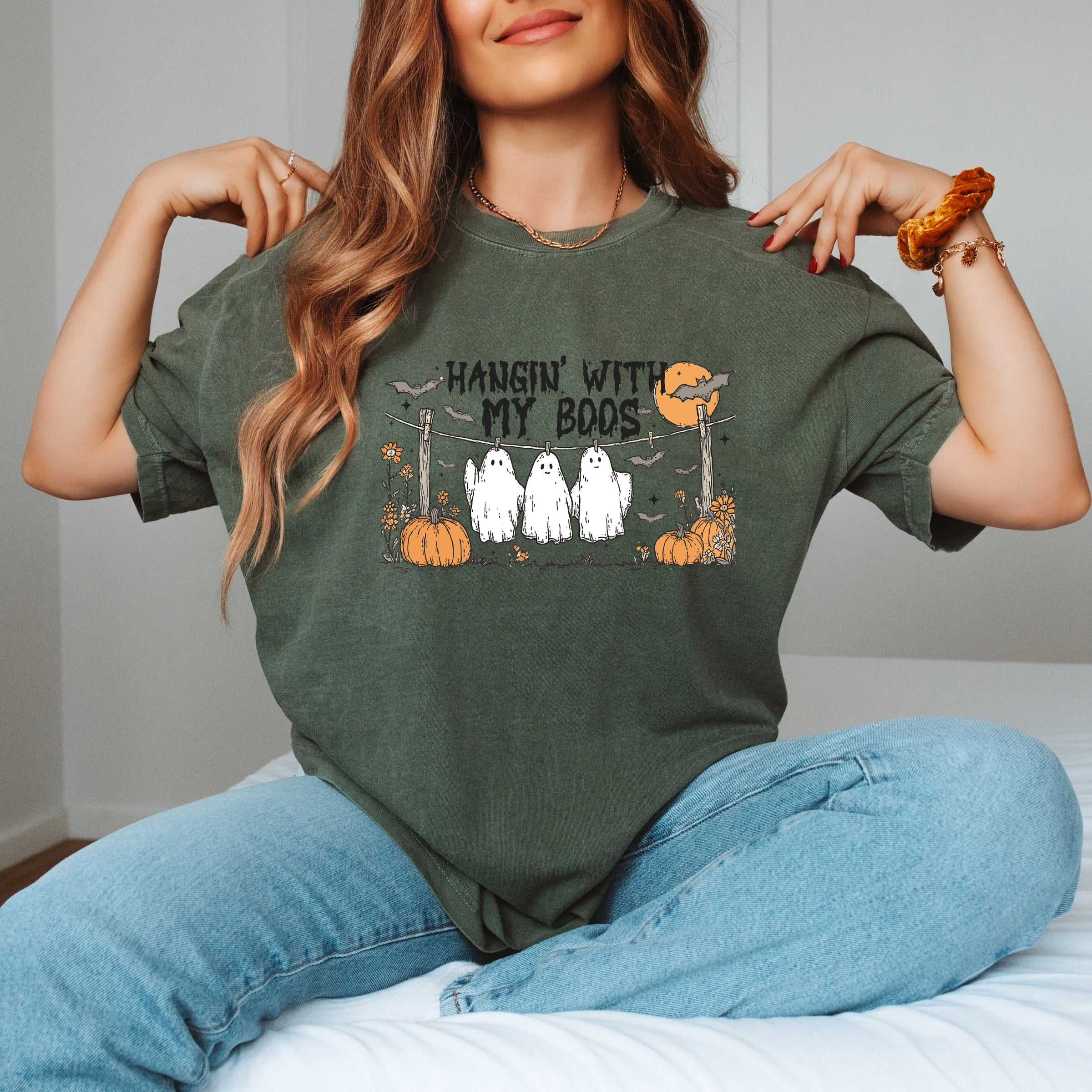 Hangin' With My Boos - Garment Dyed Tee