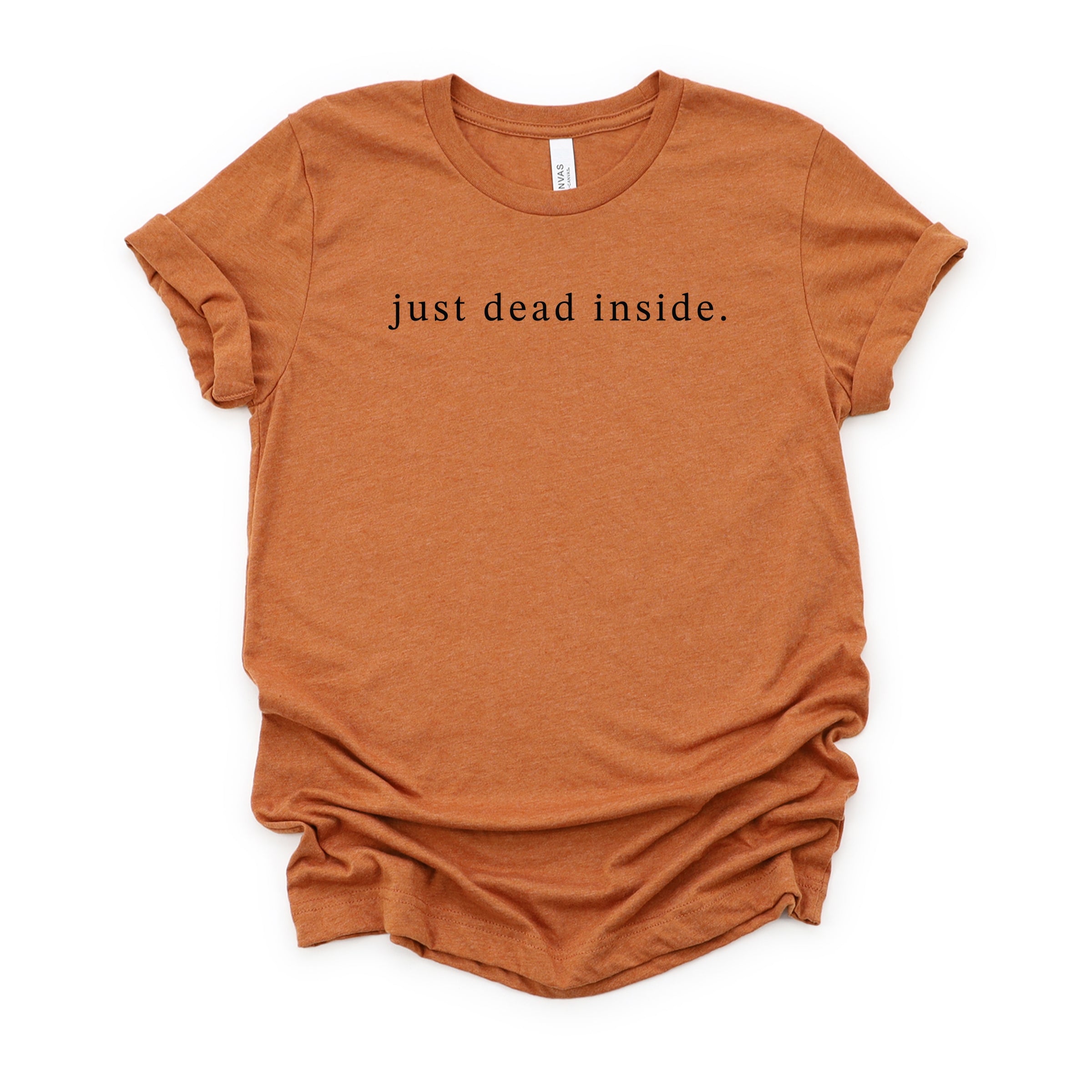 Just Dead Inside Typewriter - Womens Short Sleeve Tee