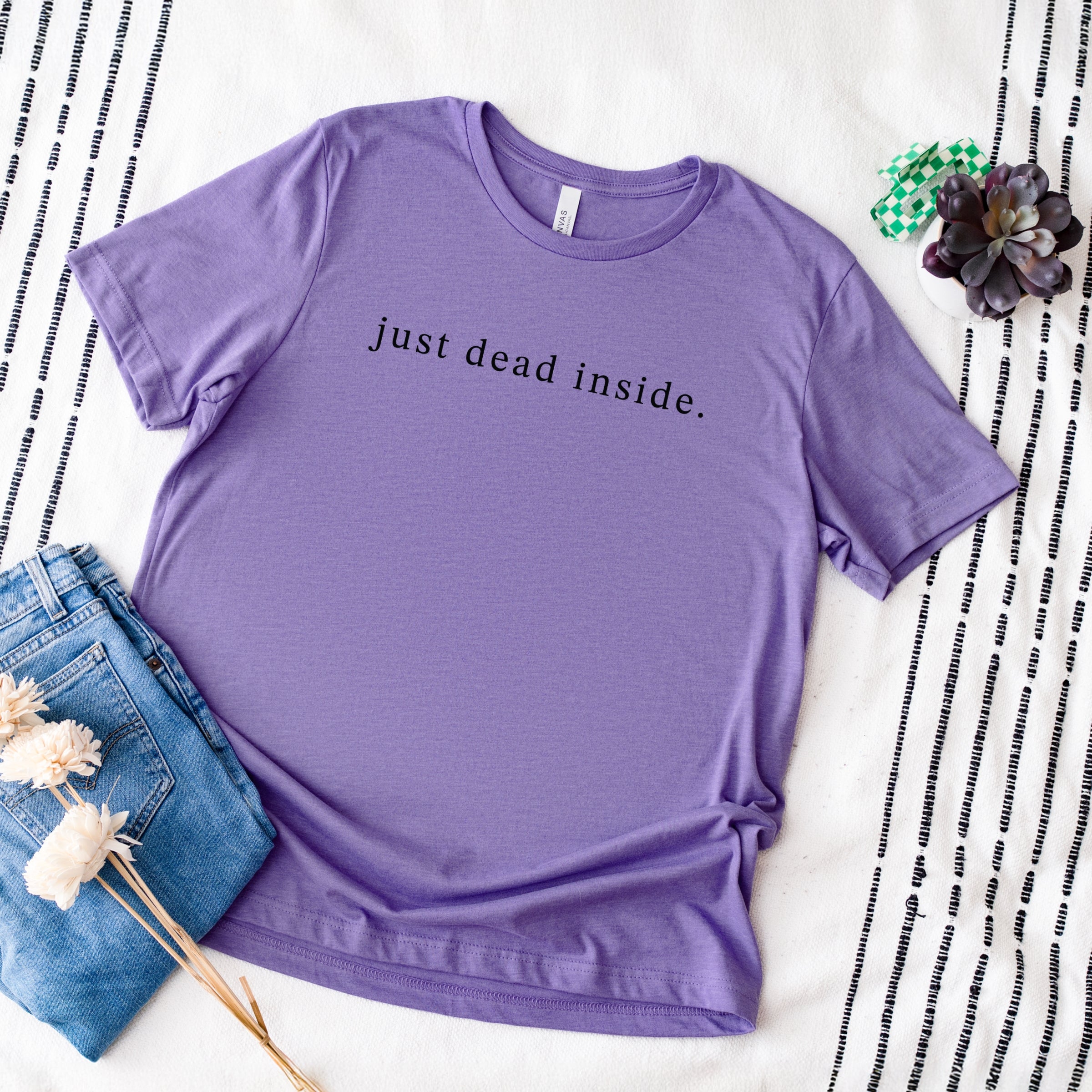 Just Dead Inside Typewriter - Womens Short Sleeve Tee