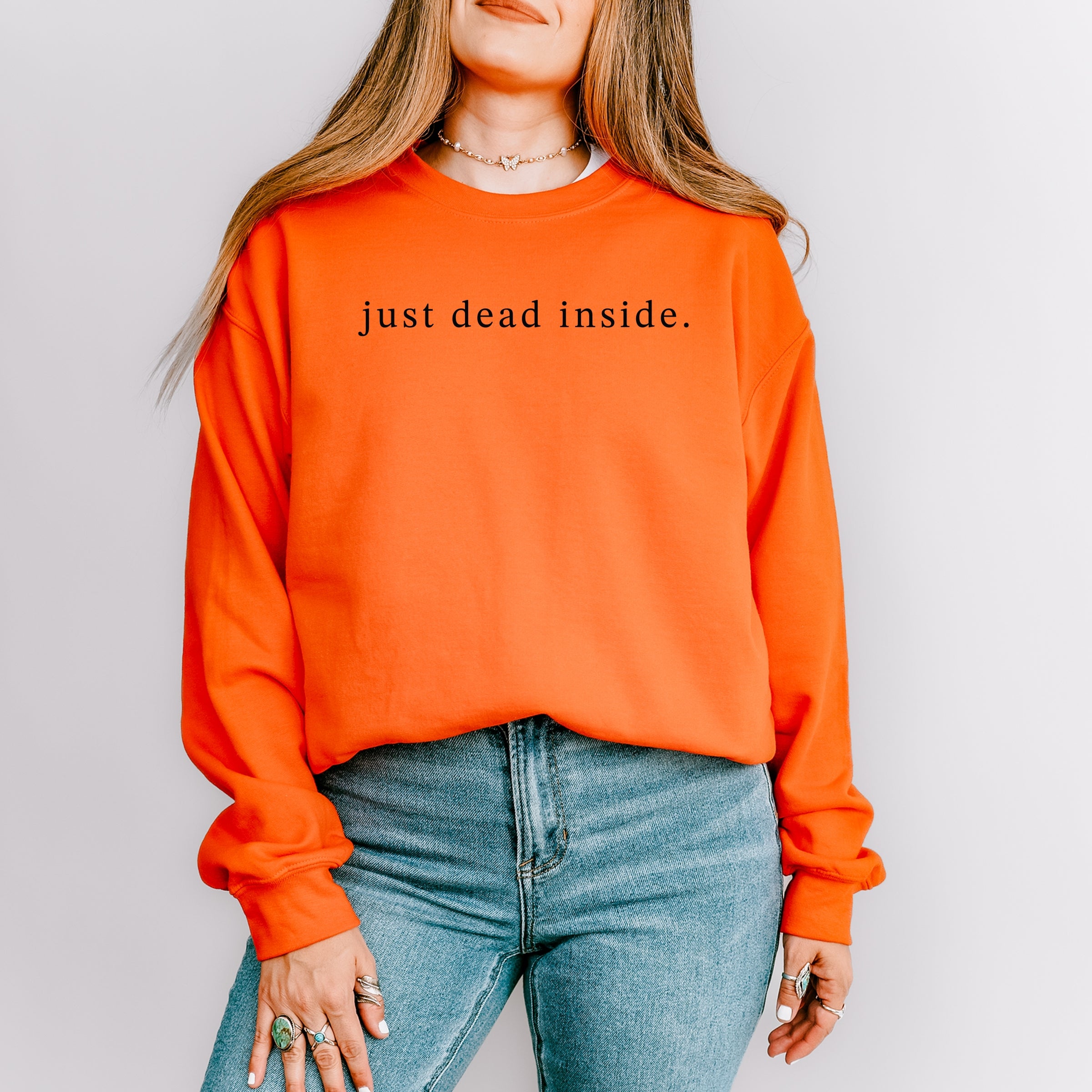 Just Dead Inside Typewriter -  Womens Sweatshirt