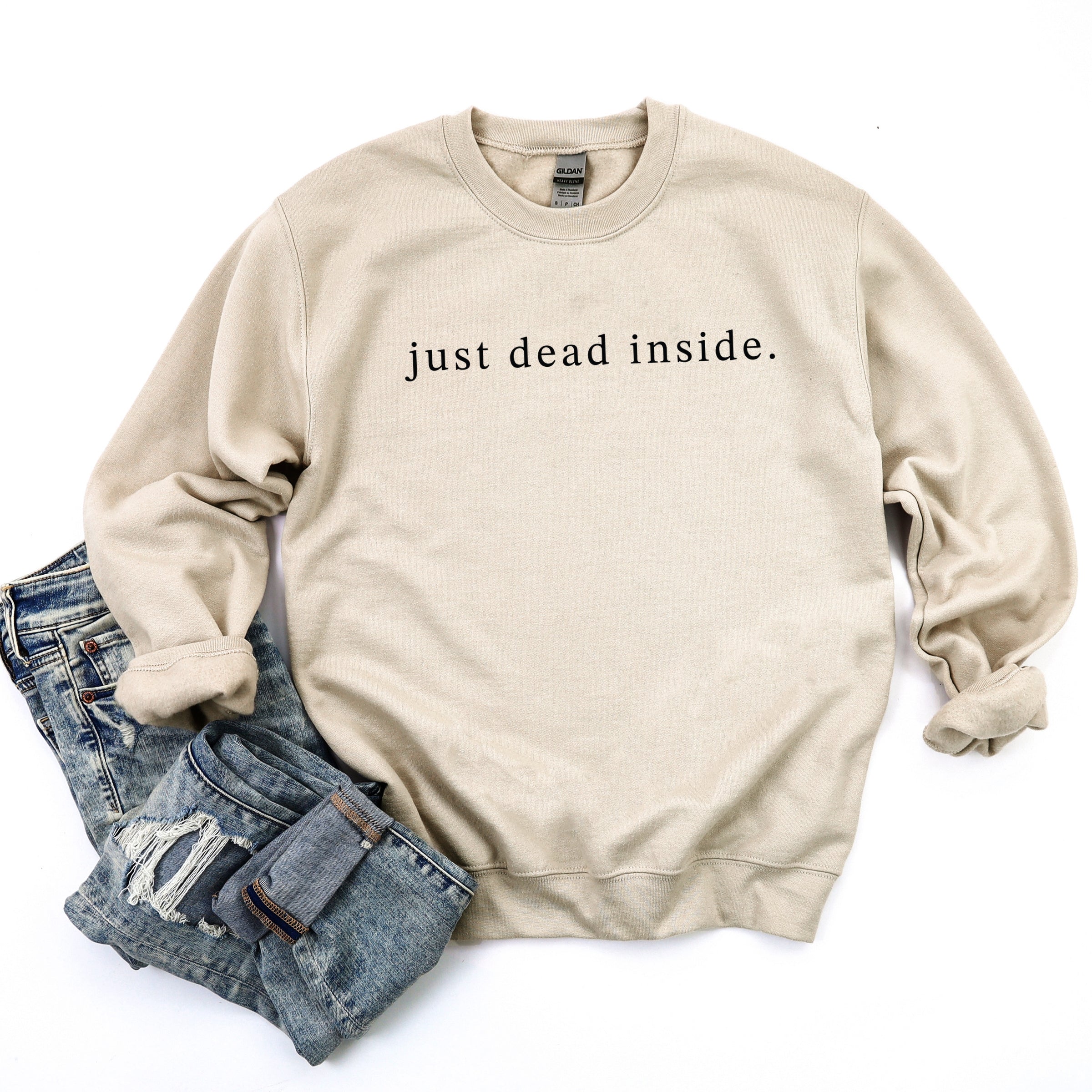 Just Dead Inside Typewriter -  Womens Sweatshirt