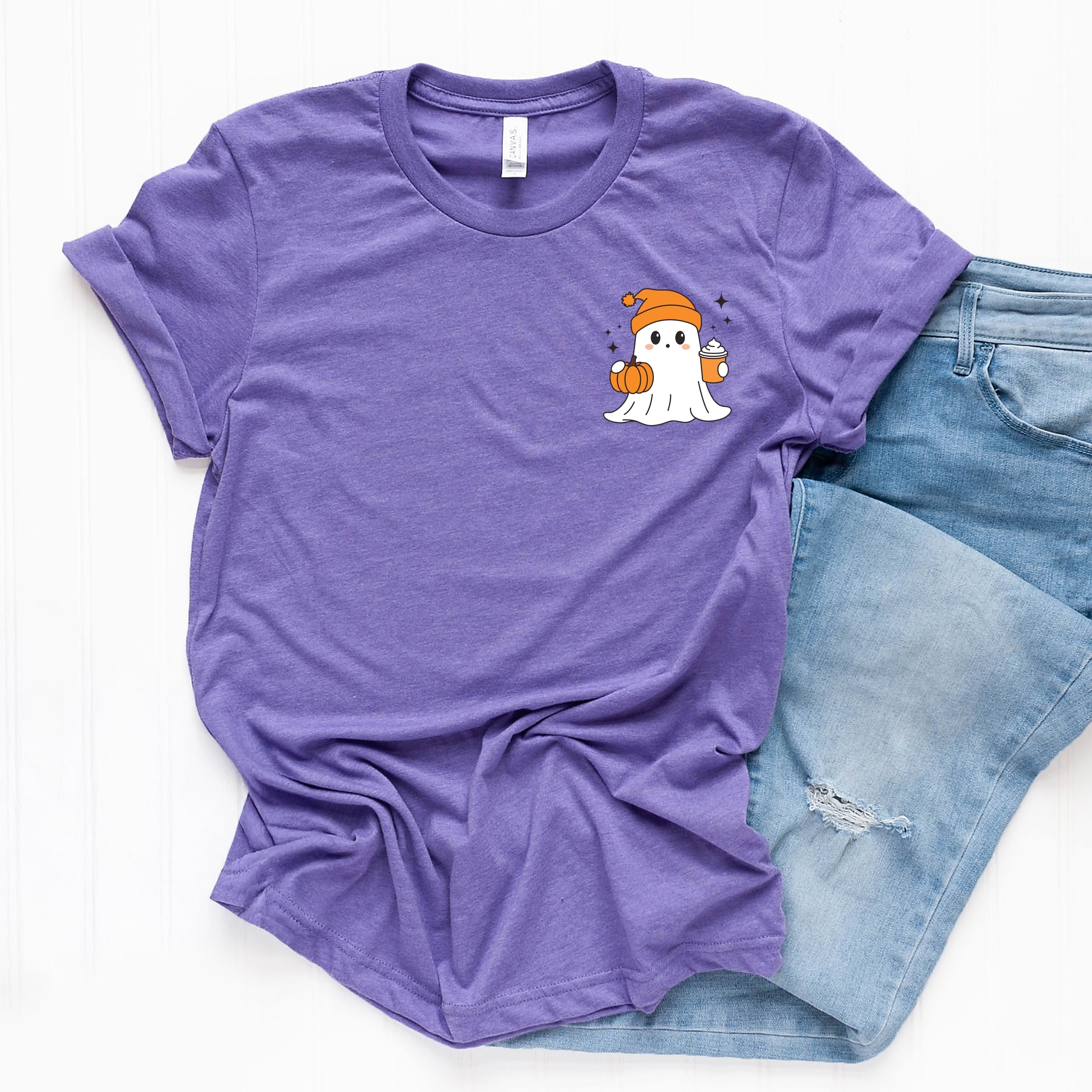 Ghost Pumpkin Spice Sparkle - Women's Short Sleeve Graphic T-Shirt