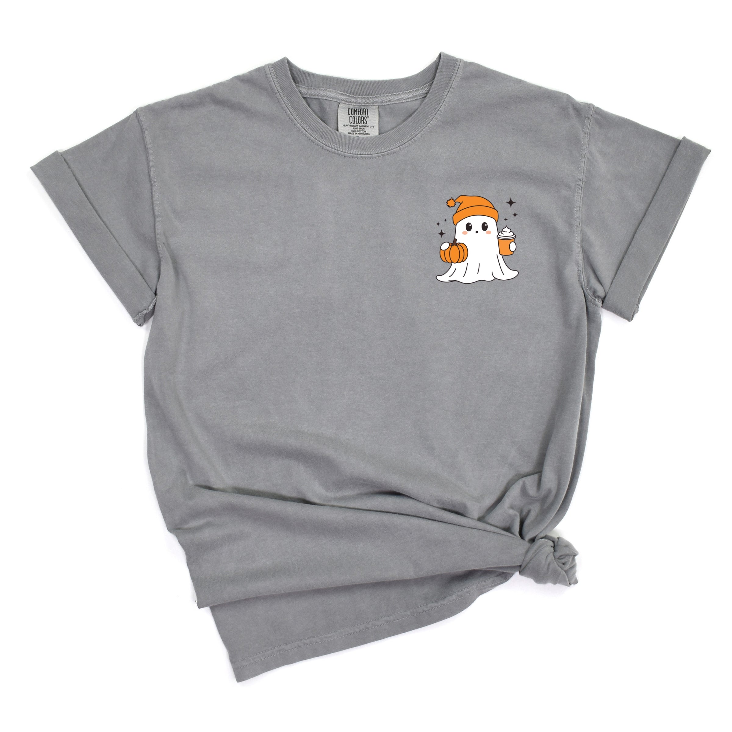 Ghost Pumpkin Spice Sparkle - Women's Garment Dyed Graphic T-Shirt