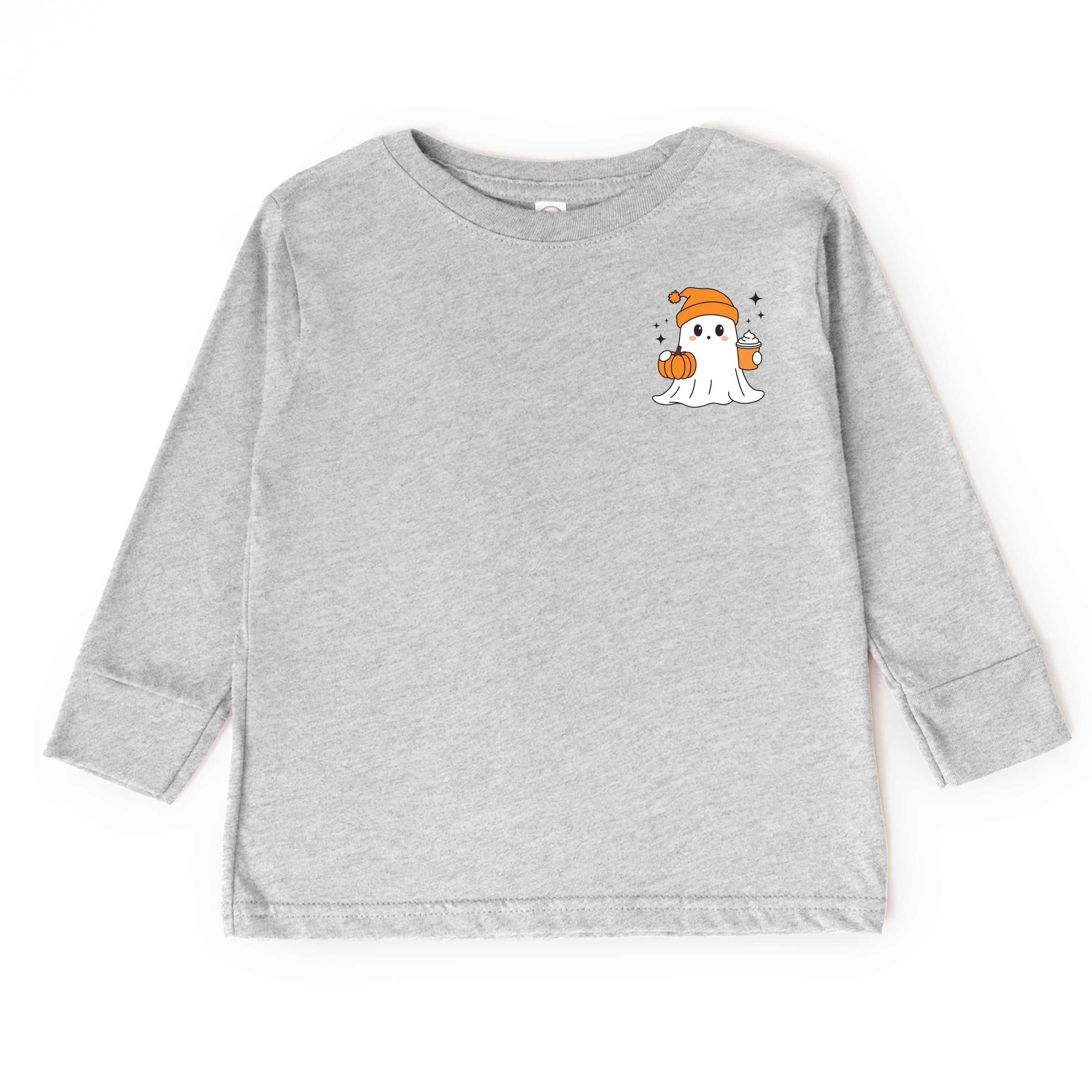 Ghost Pumpkin Spice Sparkle - Toddler Long Sleeve Graphic Tee and Youth Long Sleeve Graphic T-Shirt