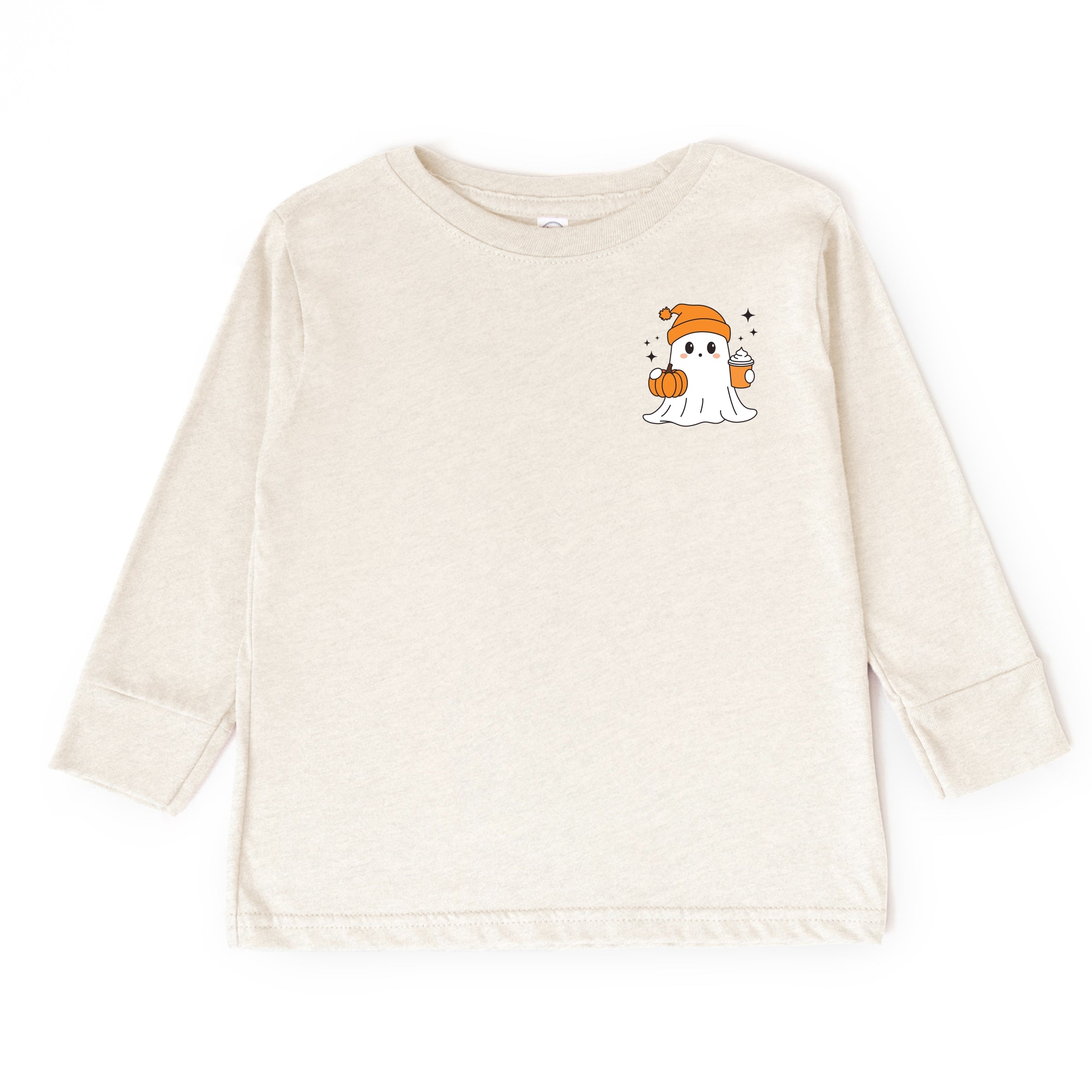 Ghost Pumpkin Spice Sparkle - Toddler Long Sleeve Graphic Tee and Youth Long Sleeve Graphic T-Shirt
