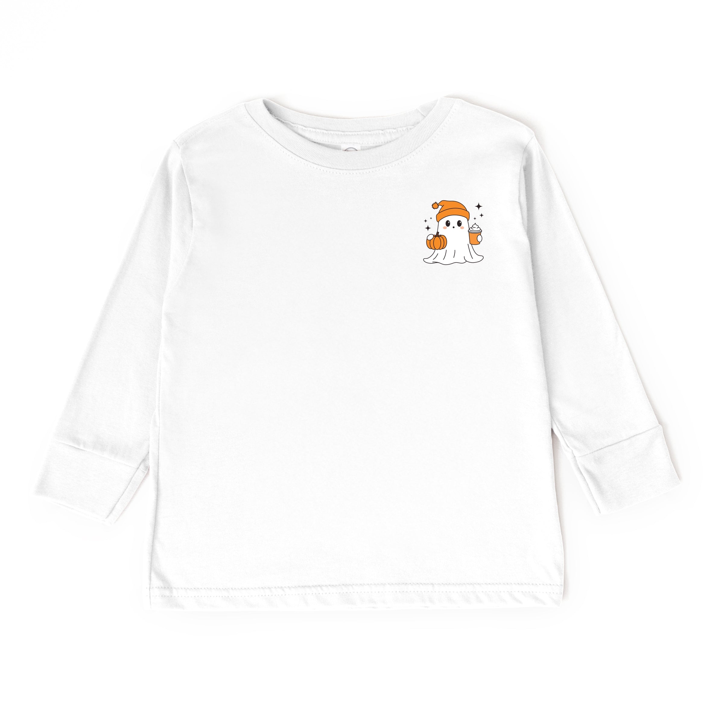 Ghost Pumpkin Spice Sparkle - Toddler Long Sleeve Graphic Tee and Youth Long Sleeve Graphic T-Shirt