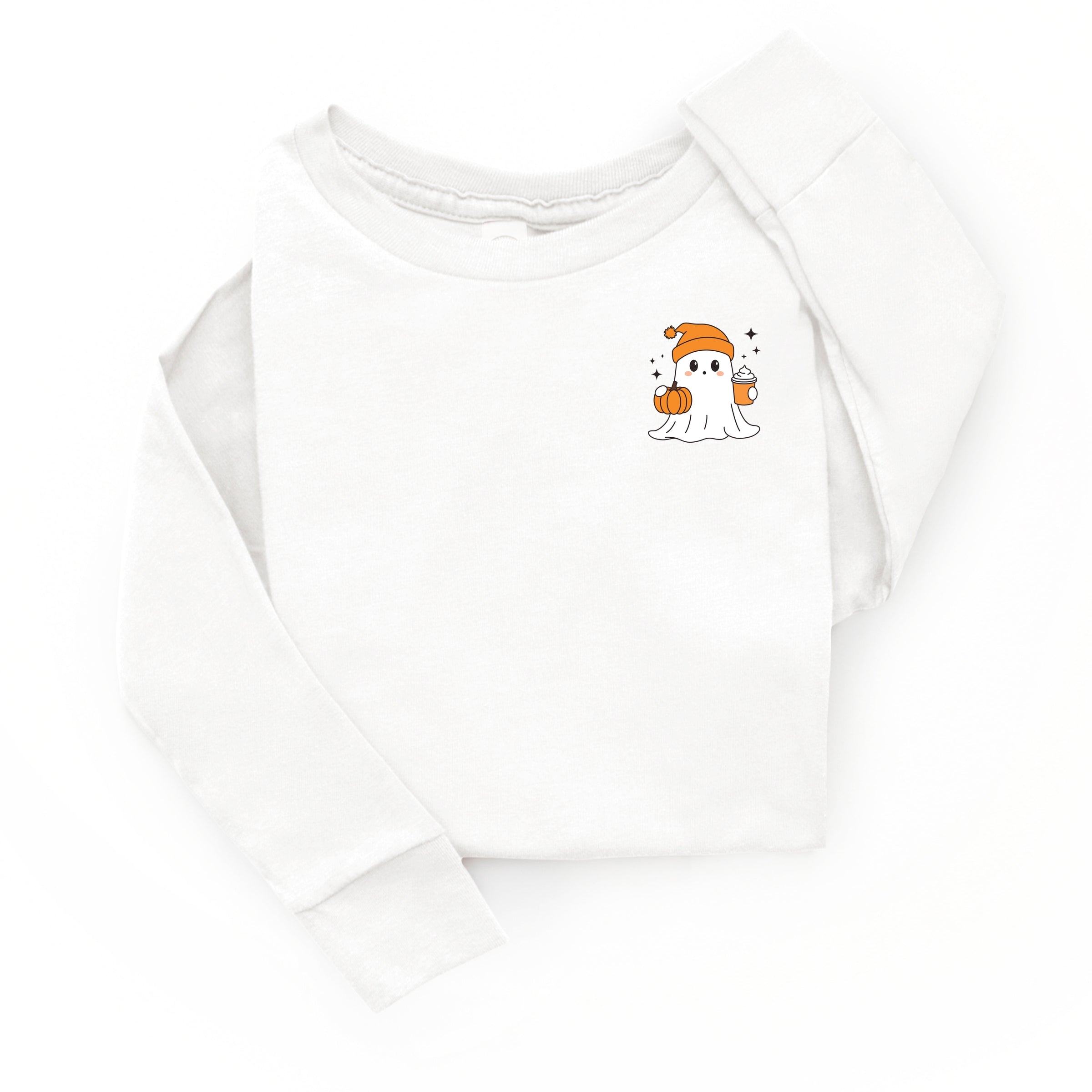 Ghost Pumpkin Spice Sparkle - Toddler Long Sleeve Graphic Tee and Youth Long Sleeve Graphic T-Shirt