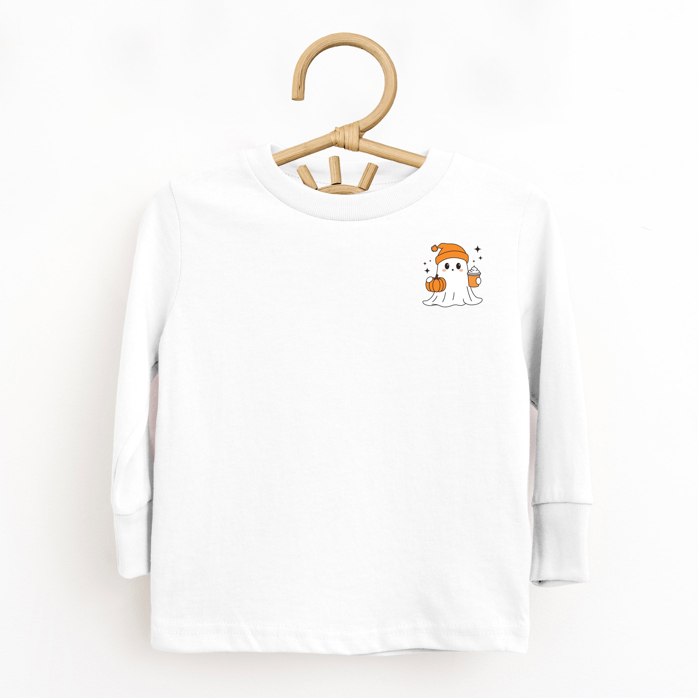 Ghost Pumpkin Spice Sparkle - Toddler Long Sleeve Graphic Tee and Youth Long Sleeve Graphic T-Shirt