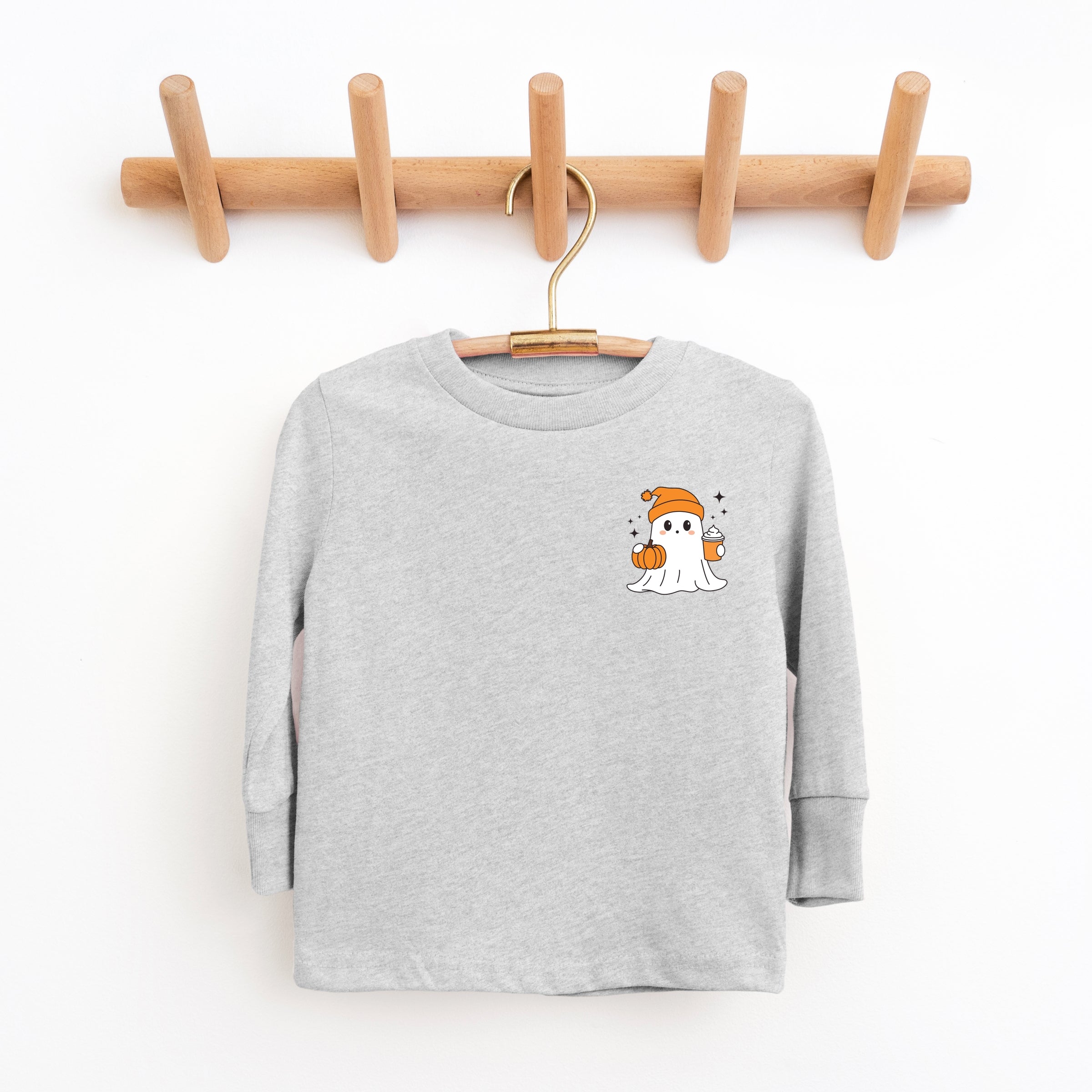 Ghost Pumpkin Spice Sparkle - Toddler Long Sleeve Graphic Tee and Youth Long Sleeve Graphic T-Shirt