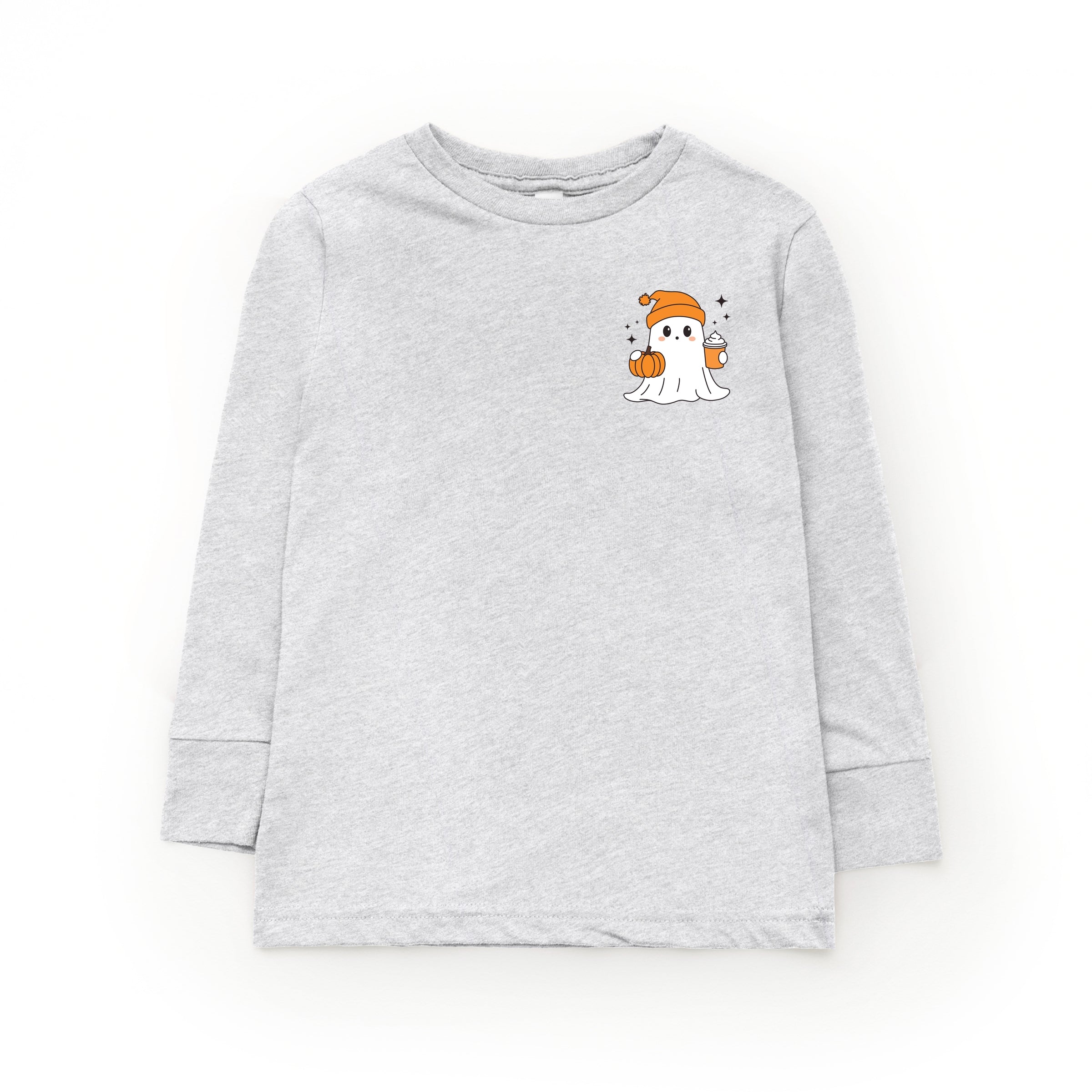 Ghost Pumpkin Spice Sparkle - Toddler Long Sleeve Graphic Tee and Youth Long Sleeve Graphic T-Shirt