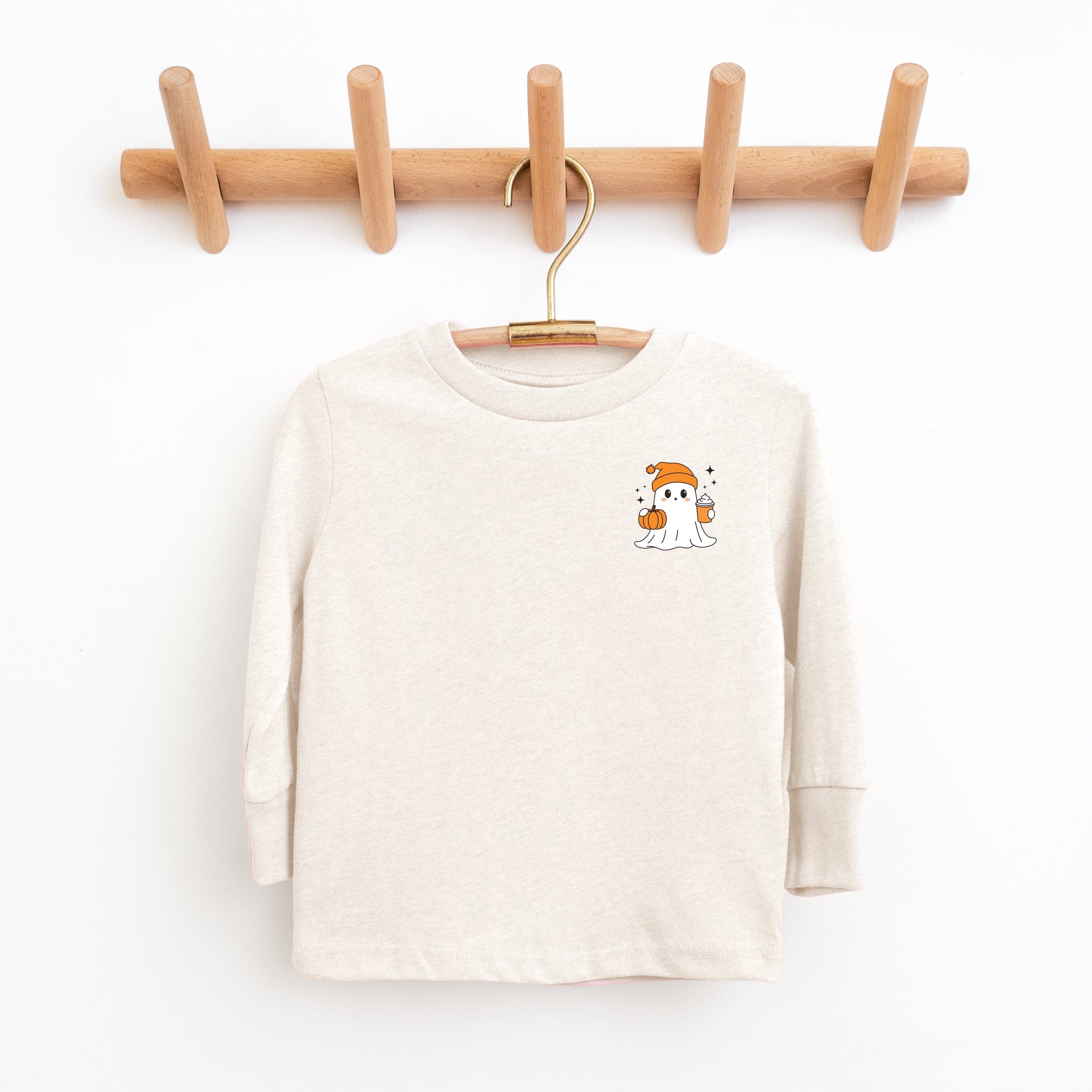 Ghost Pumpkin Spice Sparkle - Toddler Long Sleeve Graphic Tee and Youth Long Sleeve Graphic T-Shirt