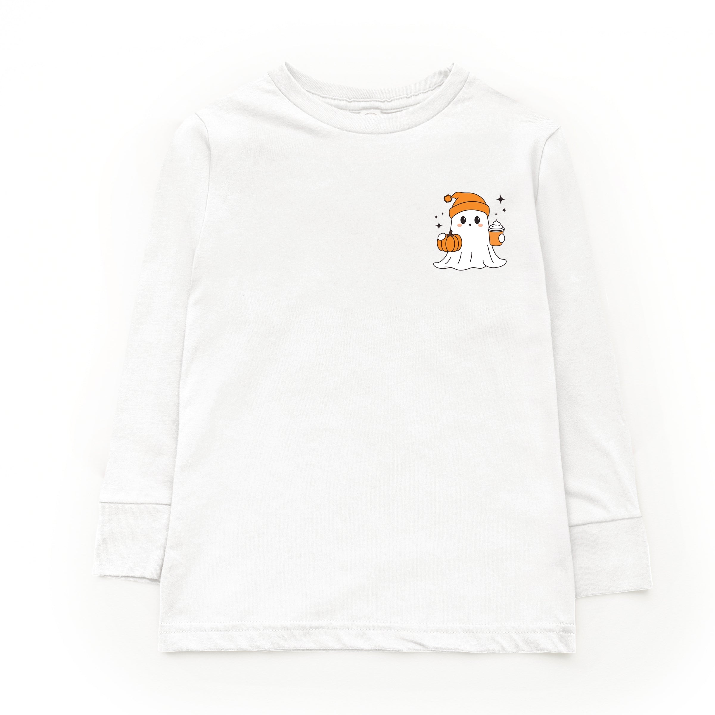 Ghost Pumpkin Spice Sparkle - Toddler Long Sleeve Graphic Tee and Youth Long Sleeve Graphic T-Shirt