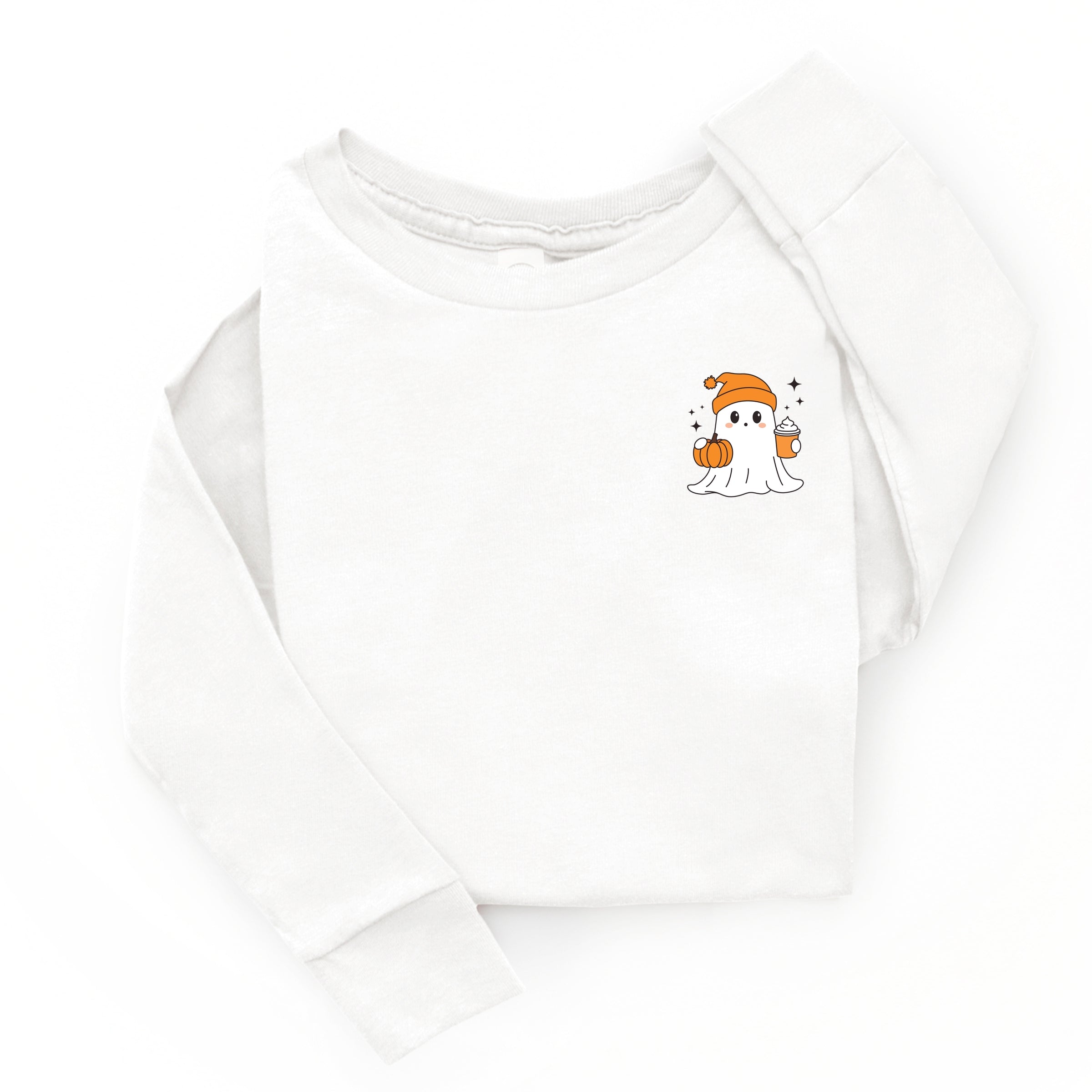 Ghost Pumpkin Spice Sparkle - Toddler Long Sleeve Graphic Tee and Youth Long Sleeve Graphic T-Shirt
