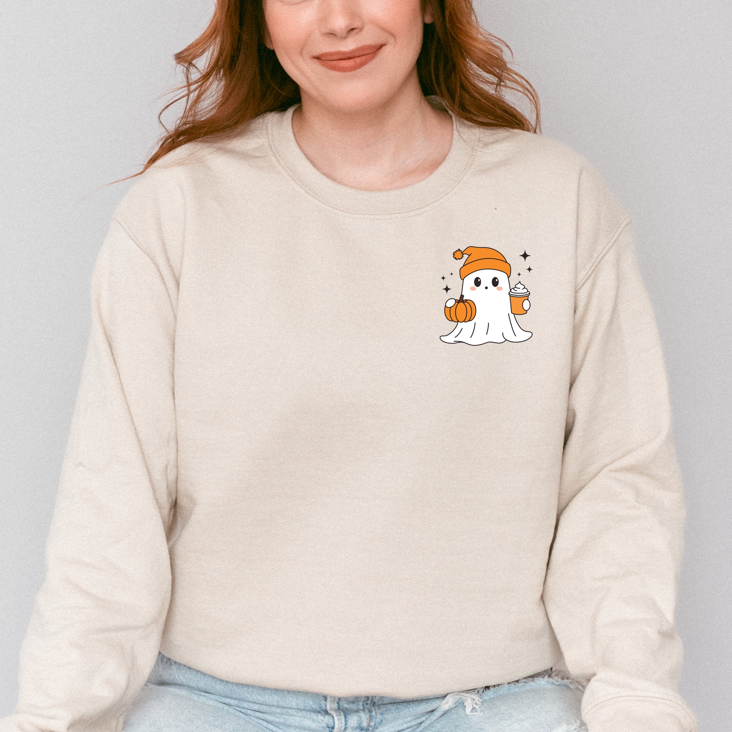 Ghost Pumpkin Spice Sparkle - Women's Graphic Sweatshirt