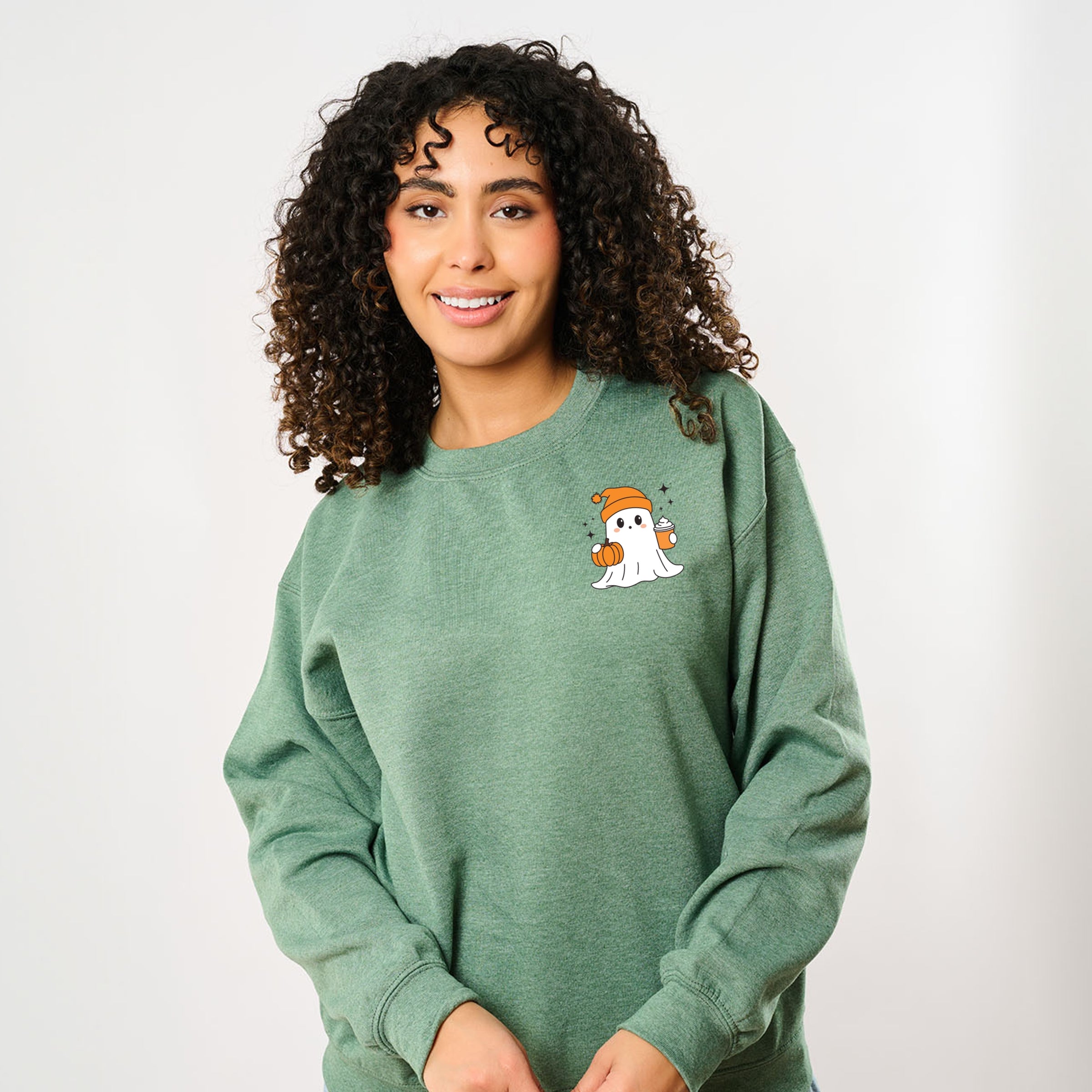 Ghost Pumpkin Spice Sparkle - Women's Graphic Sweatshirt