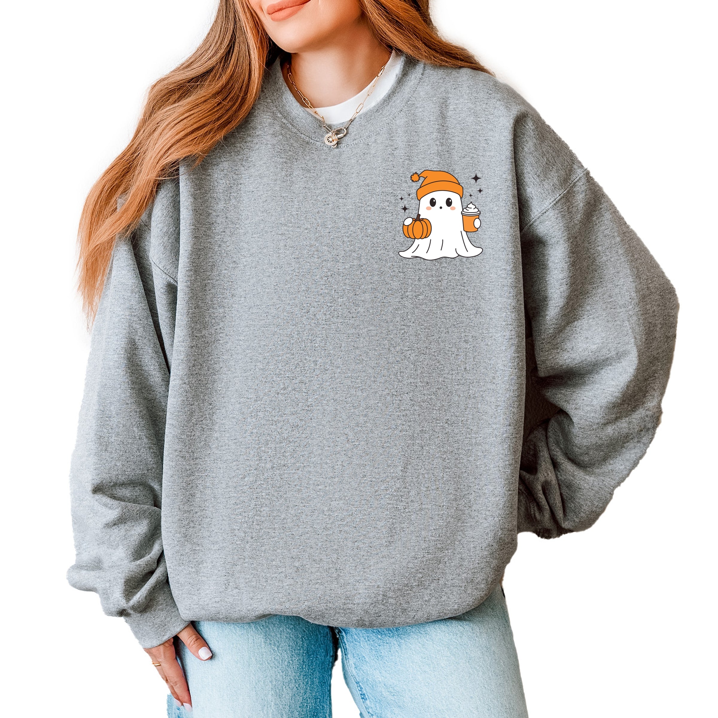 Ghost Pumpkin Spice Sparkle - Women's Graphic Sweatshirt