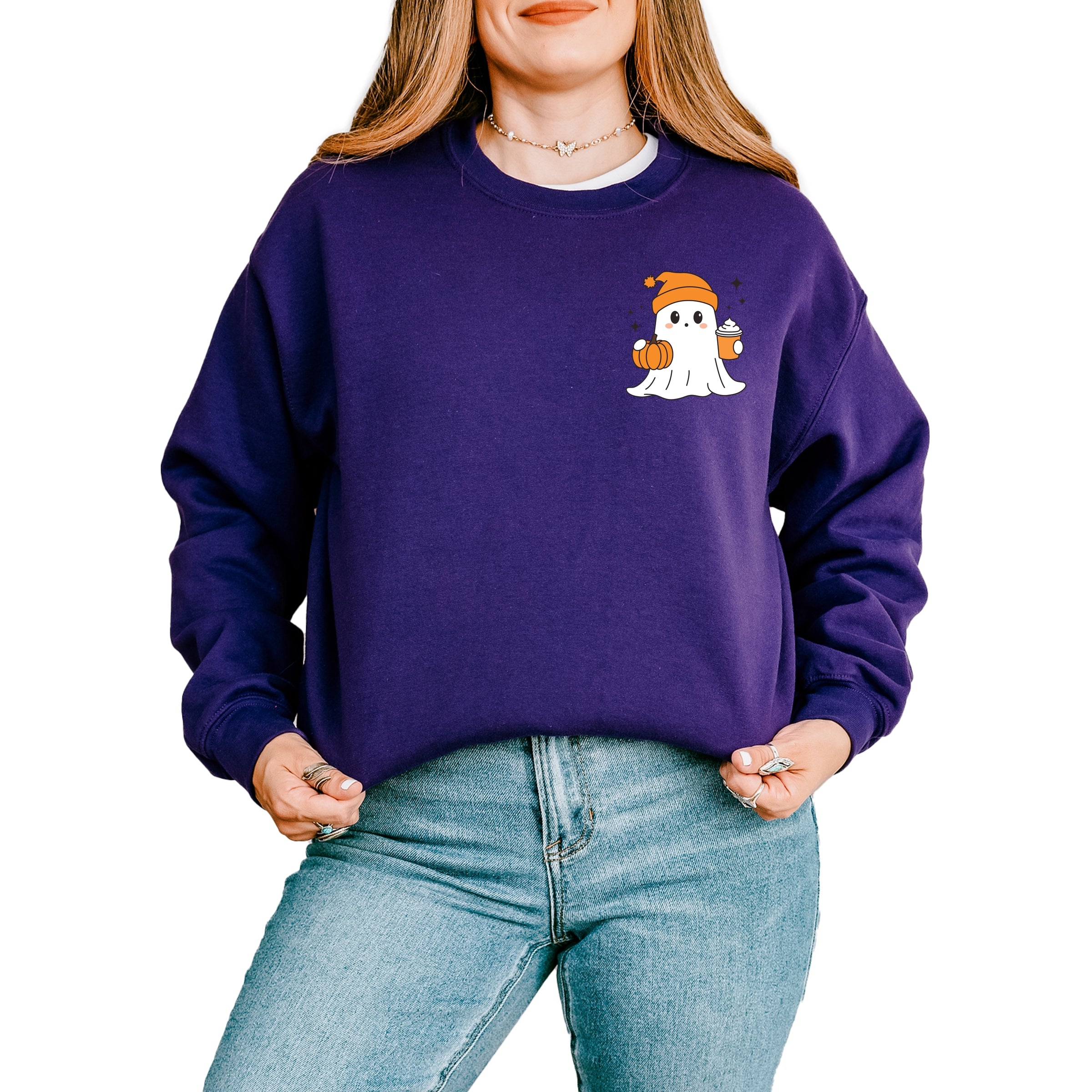 Ghost Pumpkin Spice Sparkle - Women's Graphic Sweatshirt