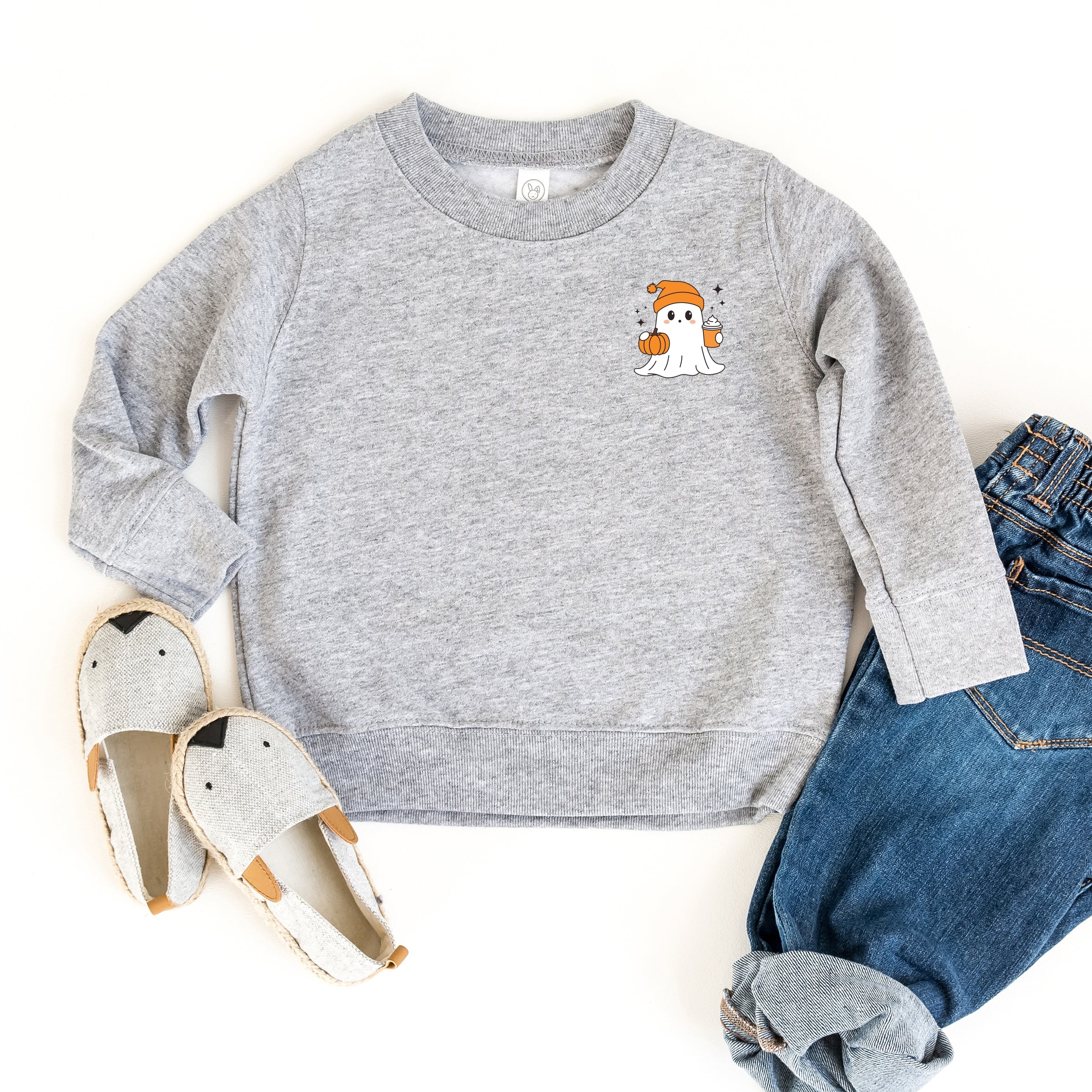 Ghost Pumpkin Spice Sparkle - Toddler Graphic Sweatshirt and Youth Graphic Sweatshirt