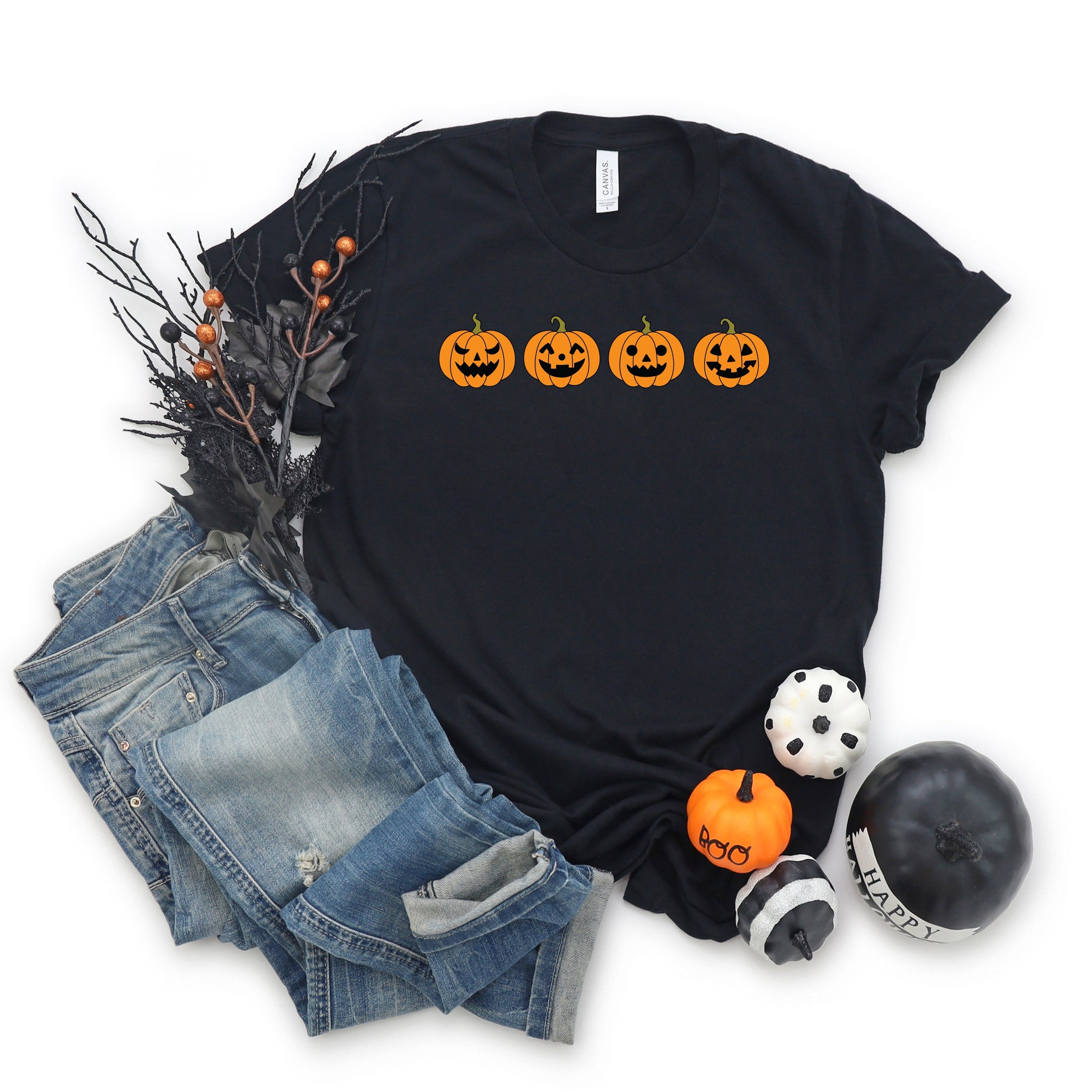 Four Pumpkins - Women's Short Sleeve Graphic T-Shirt