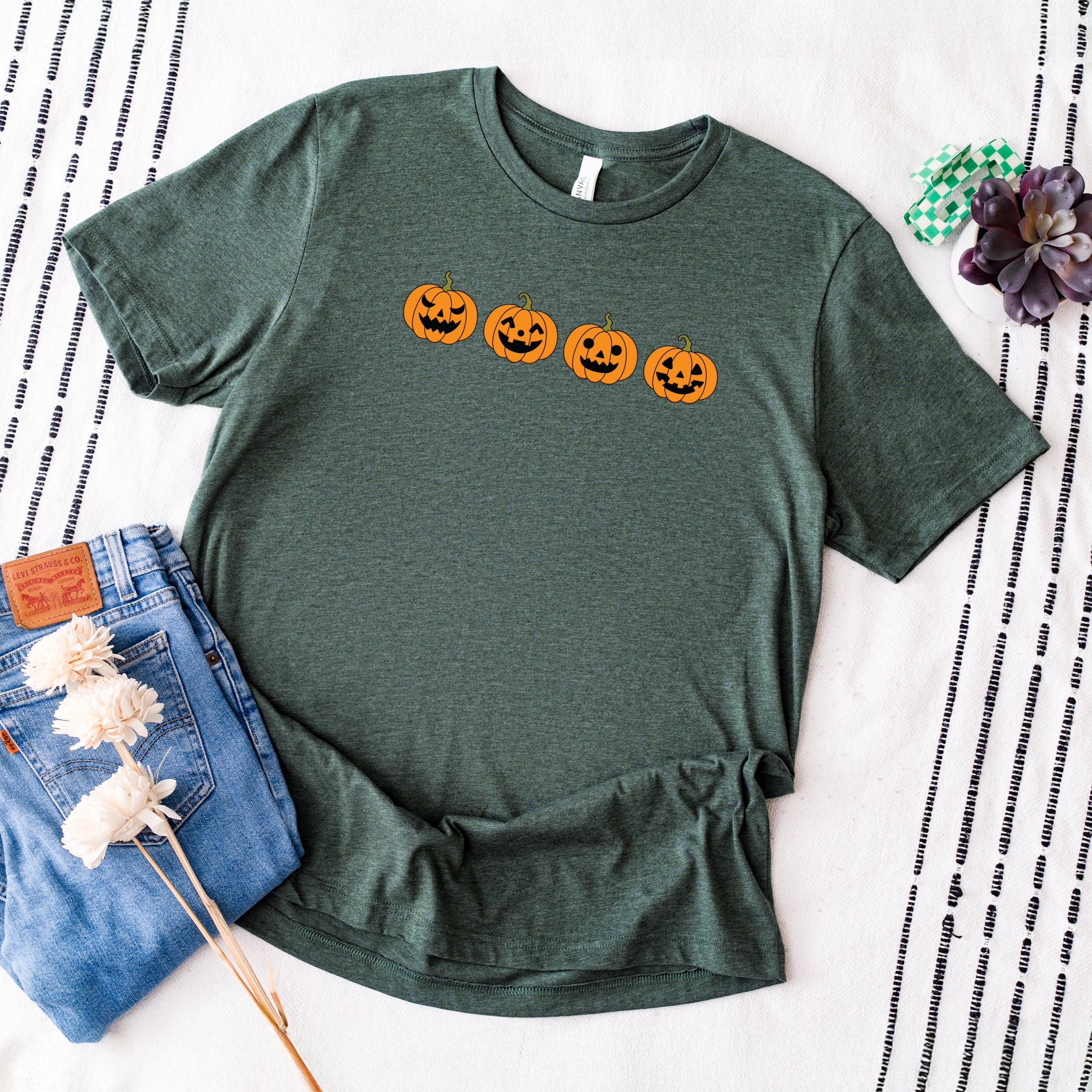 Four Pumpkins - Women's Short Sleeve Graphic T-Shirt