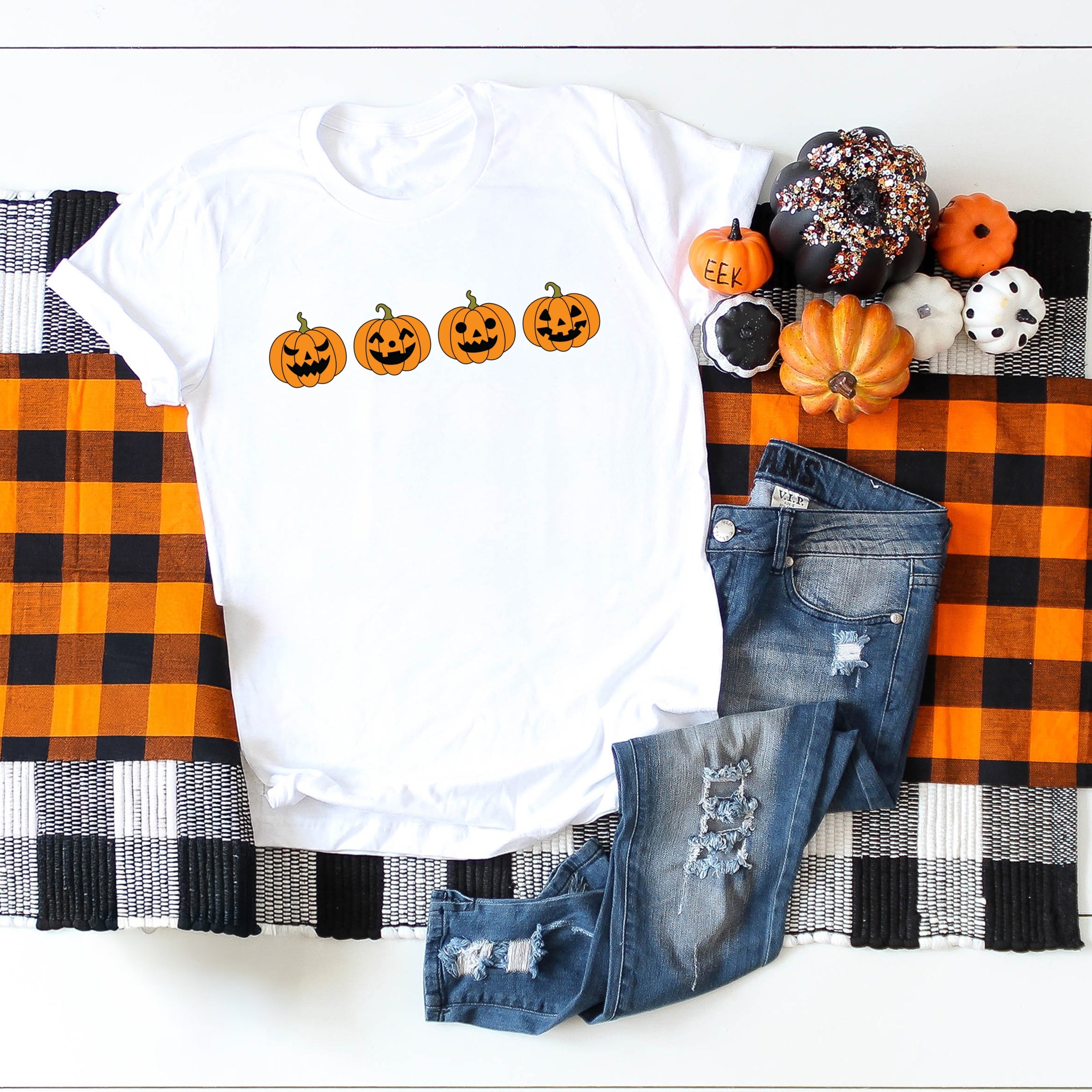 Four Pumpkins - Women's Short Sleeve Graphic T-Shirt