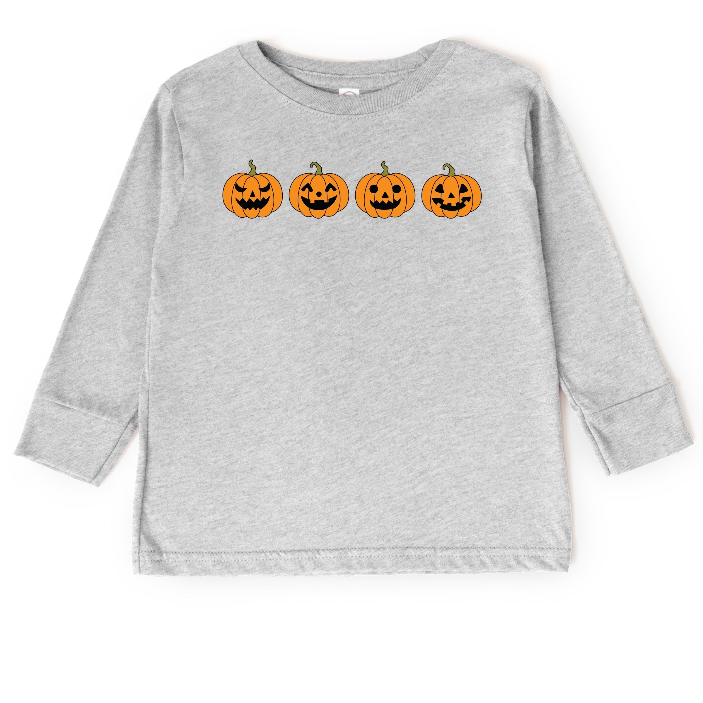 Four Pumpkins - Toddler Long Sleeve Graphic Tee and Youth Long Sleeve Graphic T-Shirt
