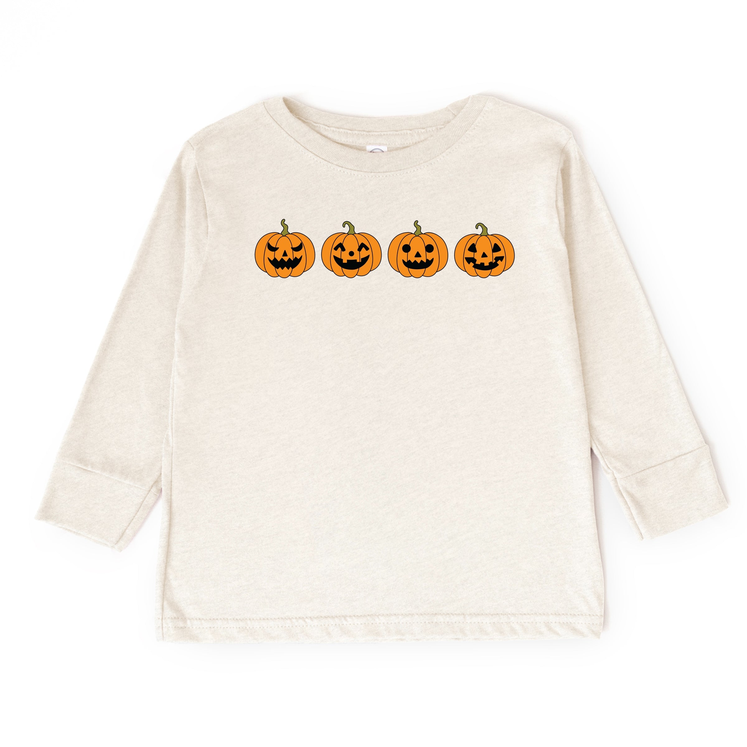 Four Pumpkins - Toddler Long Sleeve Graphic Tee and Youth Long Sleeve Graphic T-Shirt