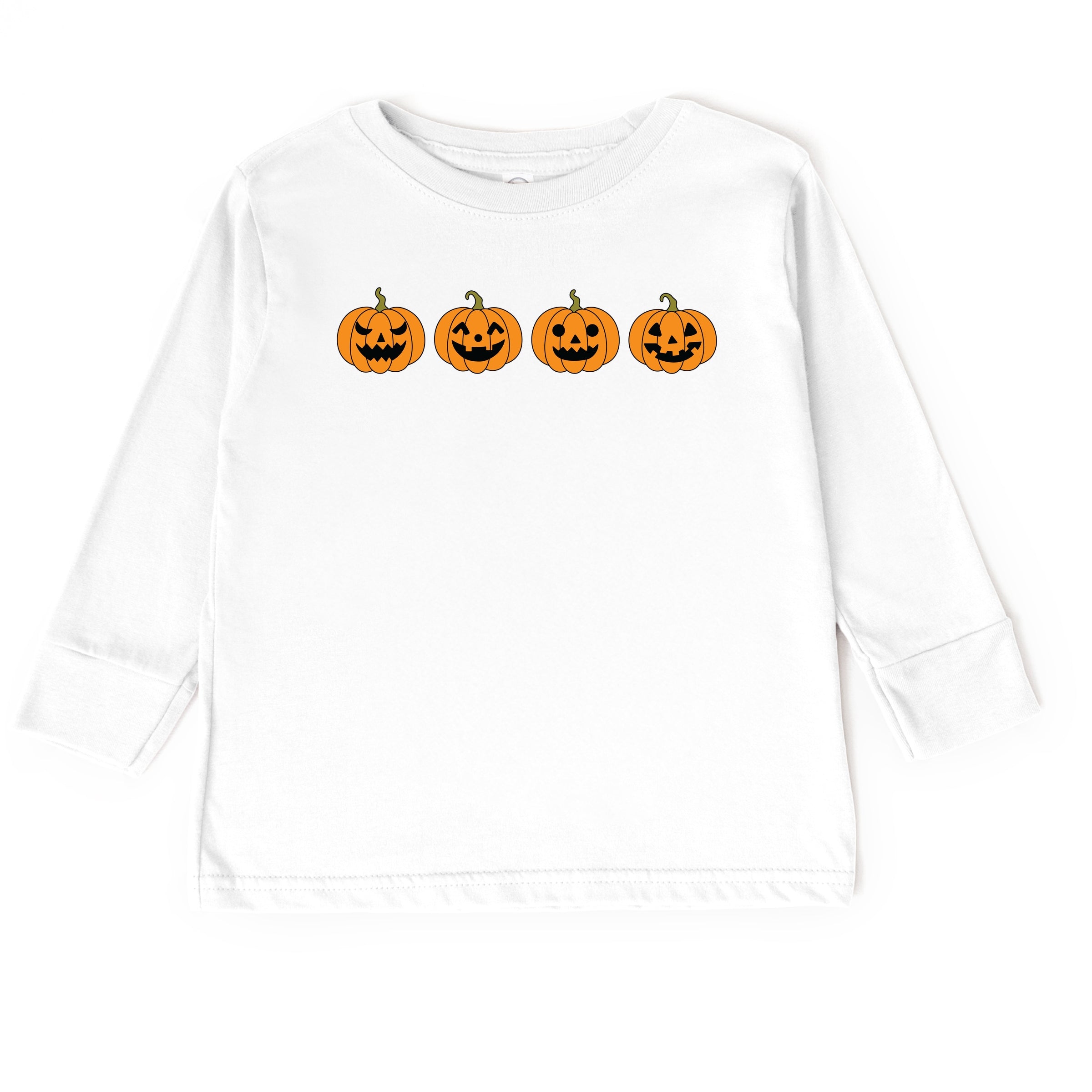 Four Pumpkins - Toddler Long Sleeve Graphic Tee and Youth Long Sleeve Graphic T-Shirt