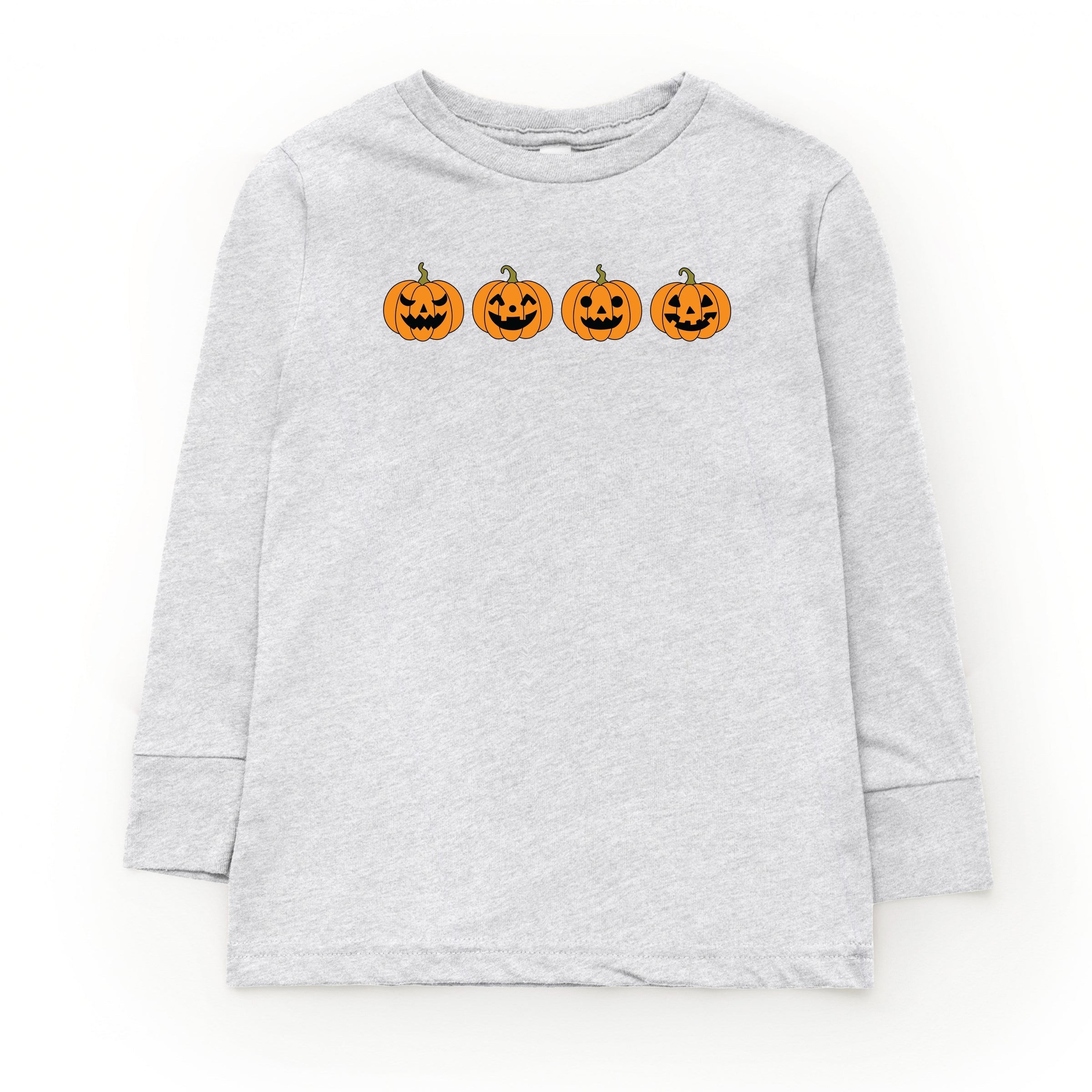 Four Pumpkins - Toddler Long Sleeve Graphic Tee and Youth Long Sleeve Graphic T-Shirt