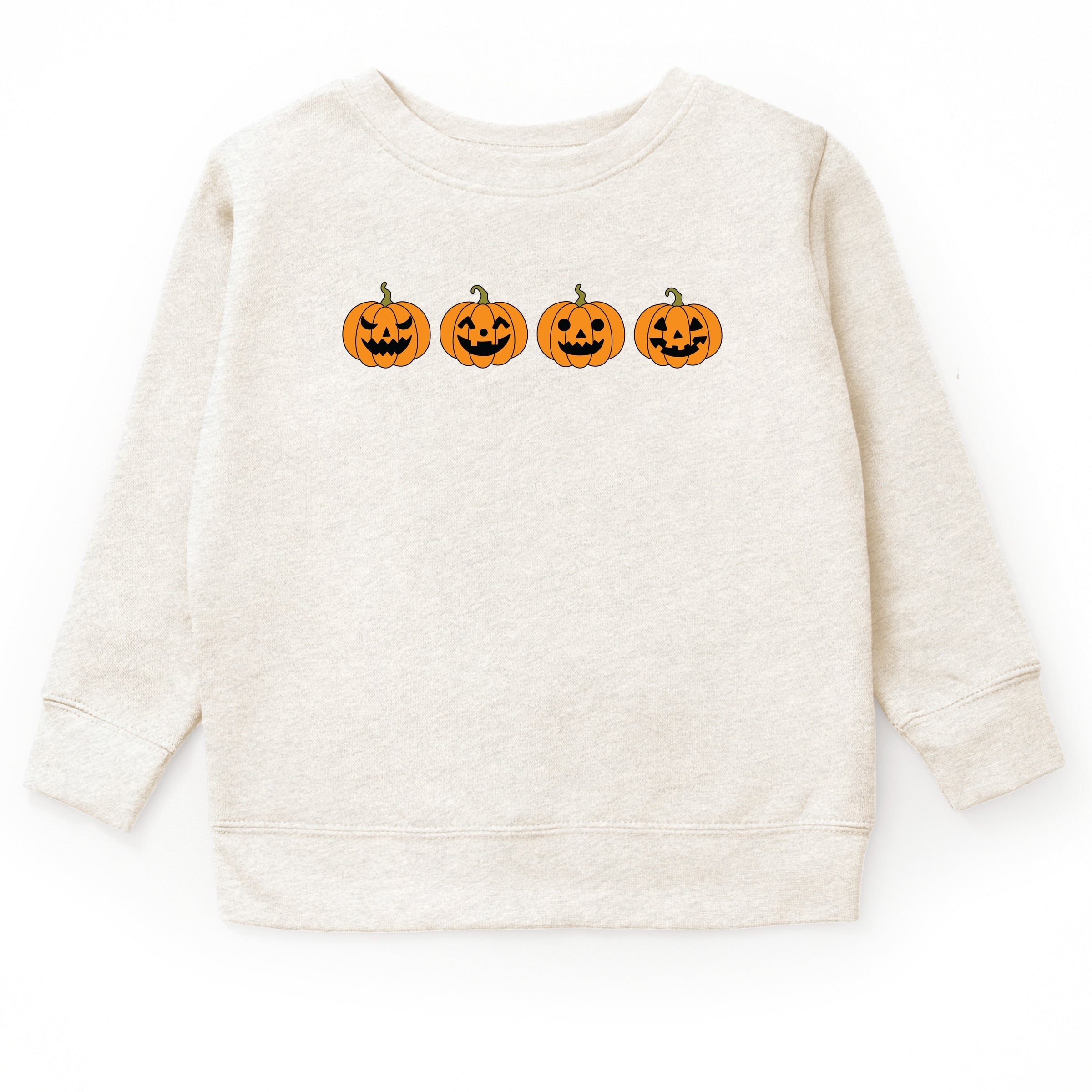 Four Pumpkins - Toddler Graphic Sweatshirt and Youth Graphic Sweatshirt