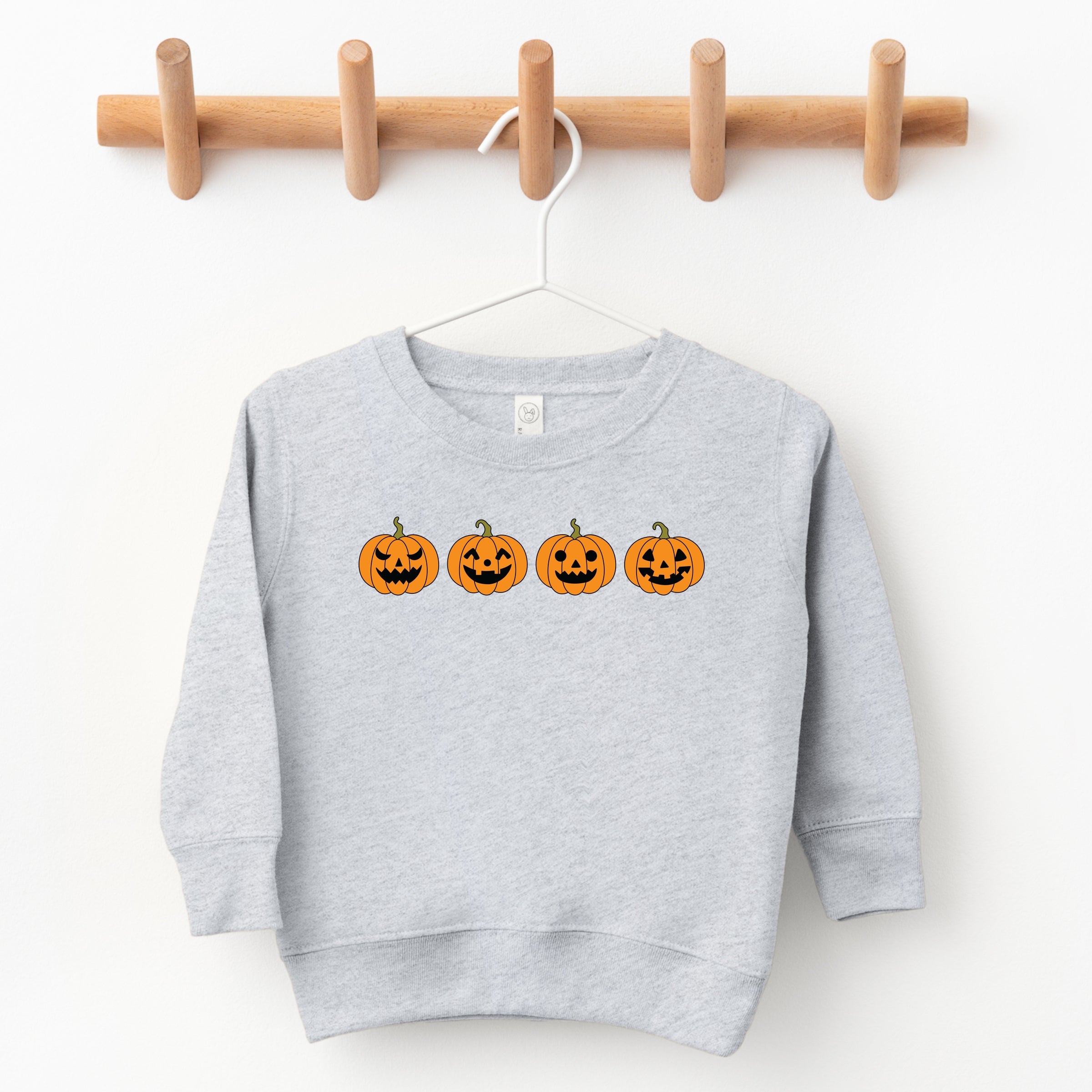 Four Pumpkins - Toddler Graphic Sweatshirt and Youth Graphic Sweatshirt