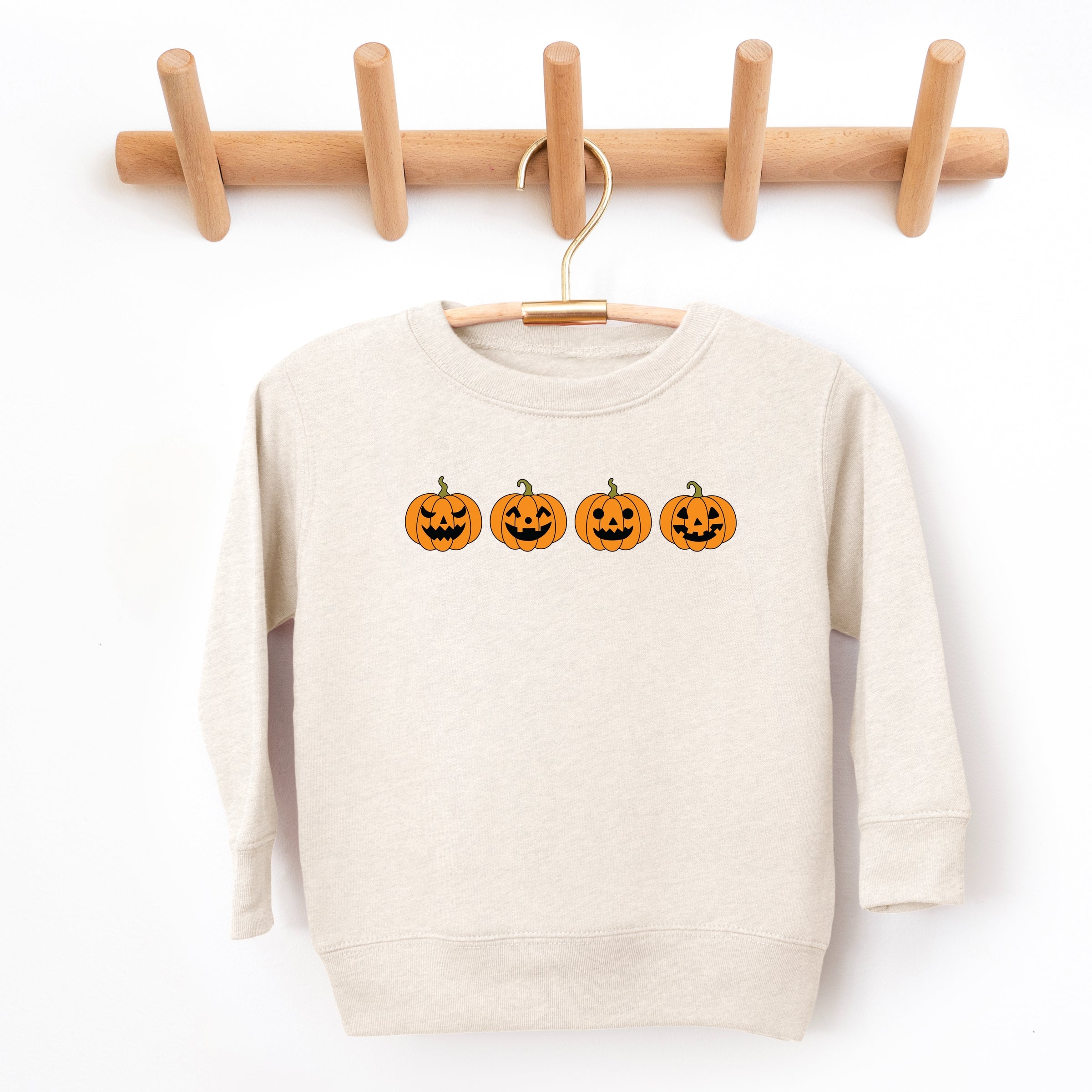 Four Pumpkins - Toddler Graphic Sweatshirt and Youth Graphic Sweatshirt