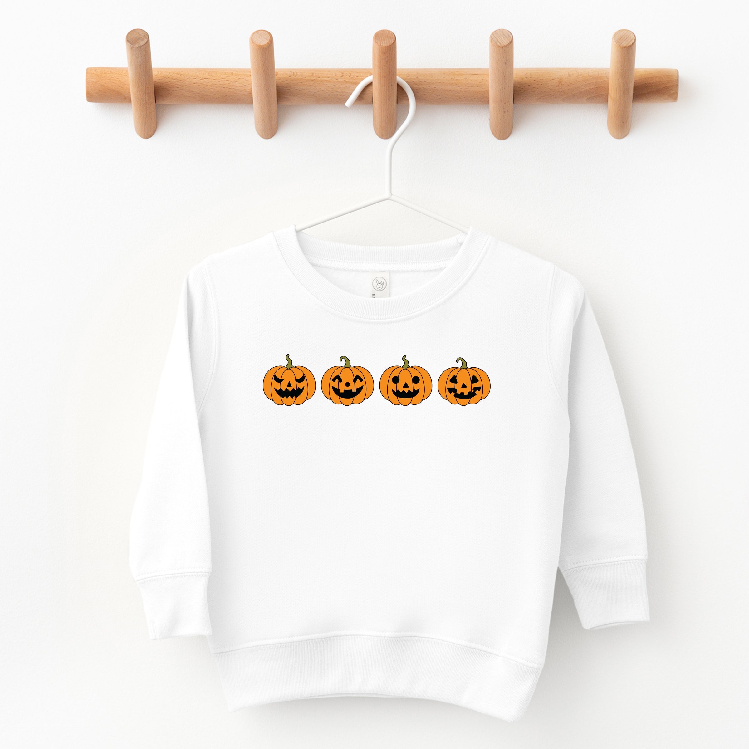 Four Pumpkins - Toddler Graphic Sweatshirt and Youth Graphic Sweatshirt