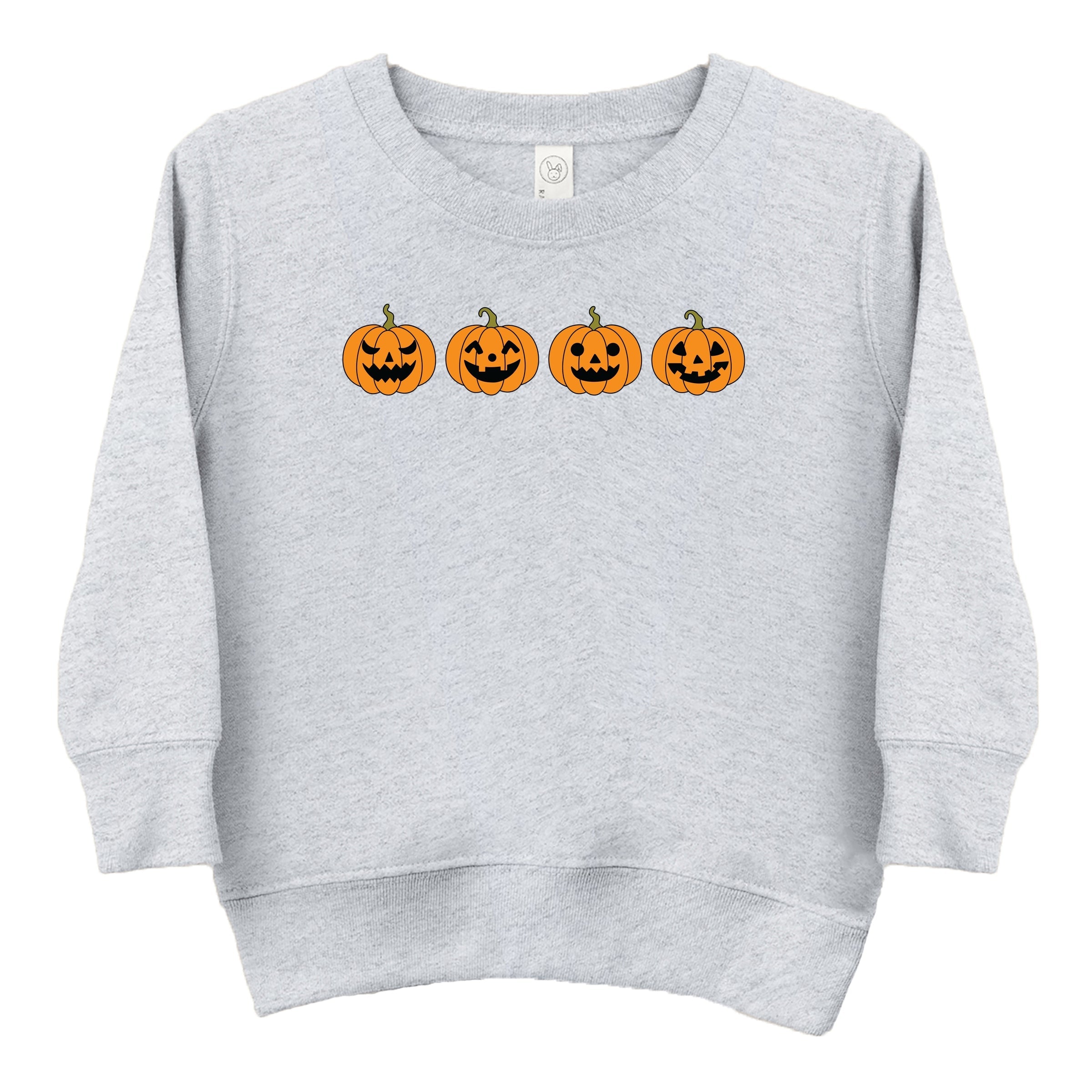 Four Pumpkins - Toddler Graphic Sweatshirt and Youth Graphic Sweatshirt