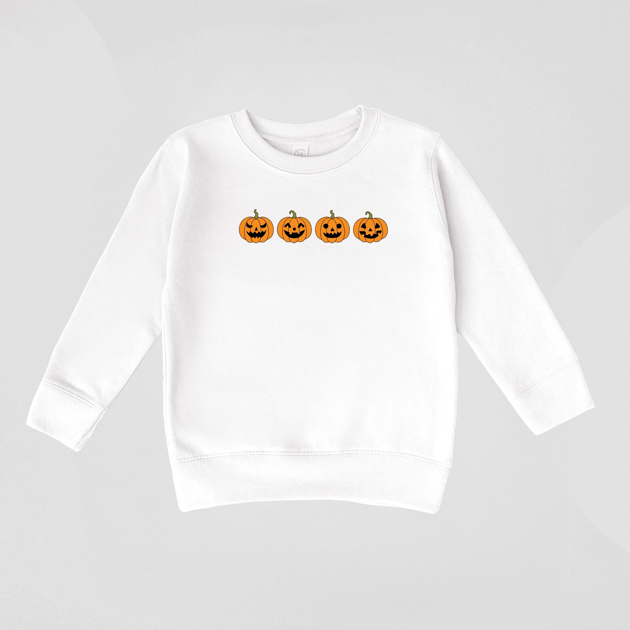 Four Pumpkins - Toddler Graphic Sweatshirt and Youth Graphic Sweatshirt