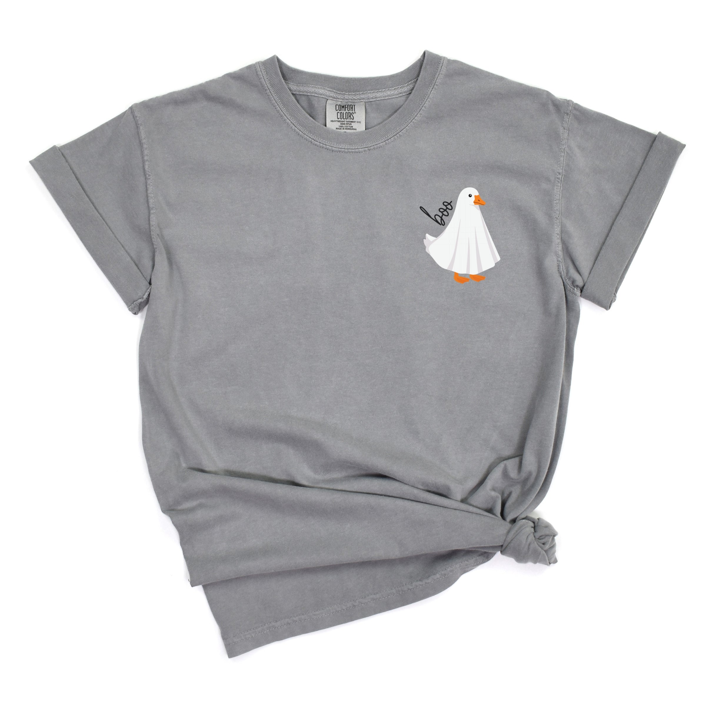 Boo Ghost Goose - Women's Garment Dyed Graphic T-Shirt