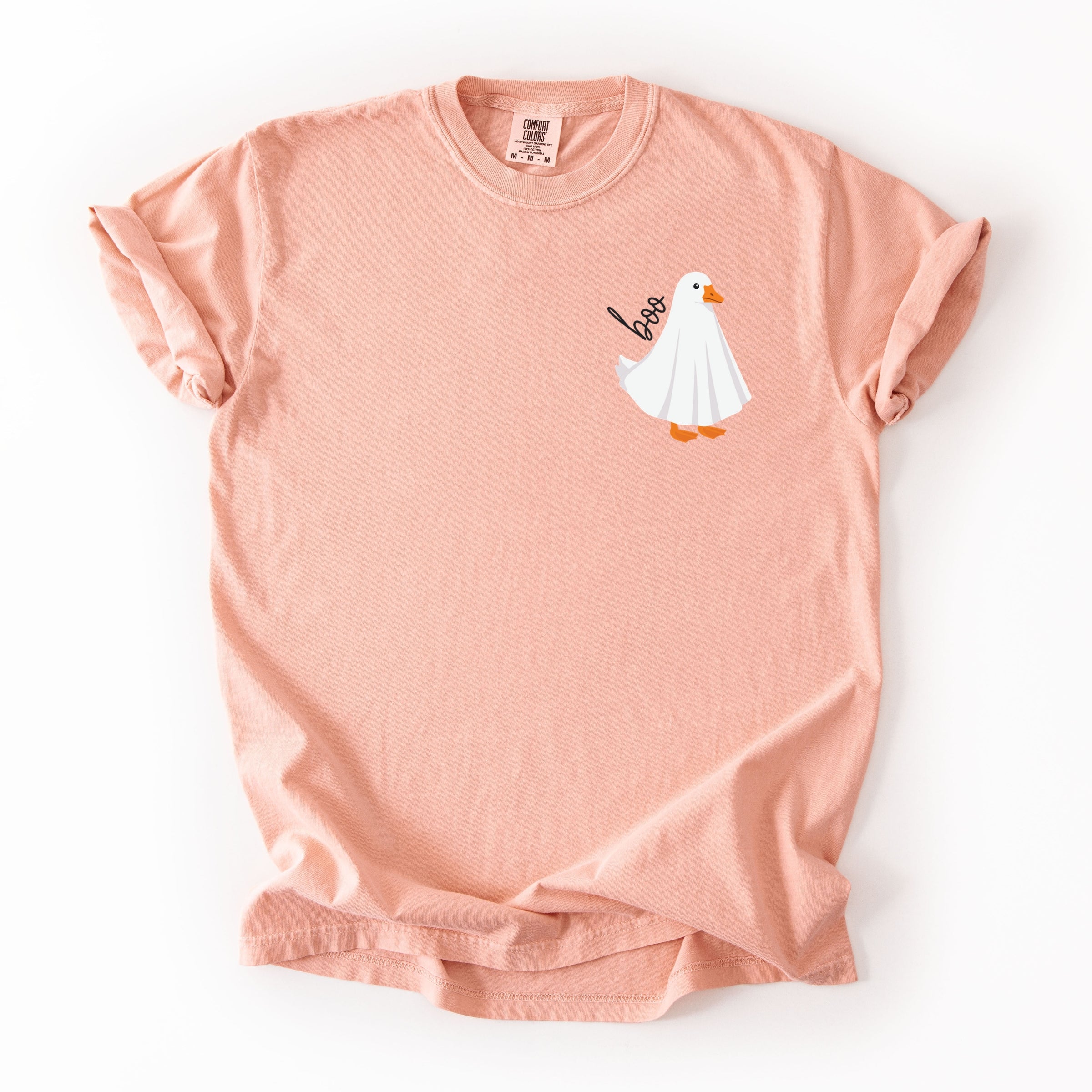 Boo Ghost Goose - Women's Garment Dyed Graphic T-Shirt