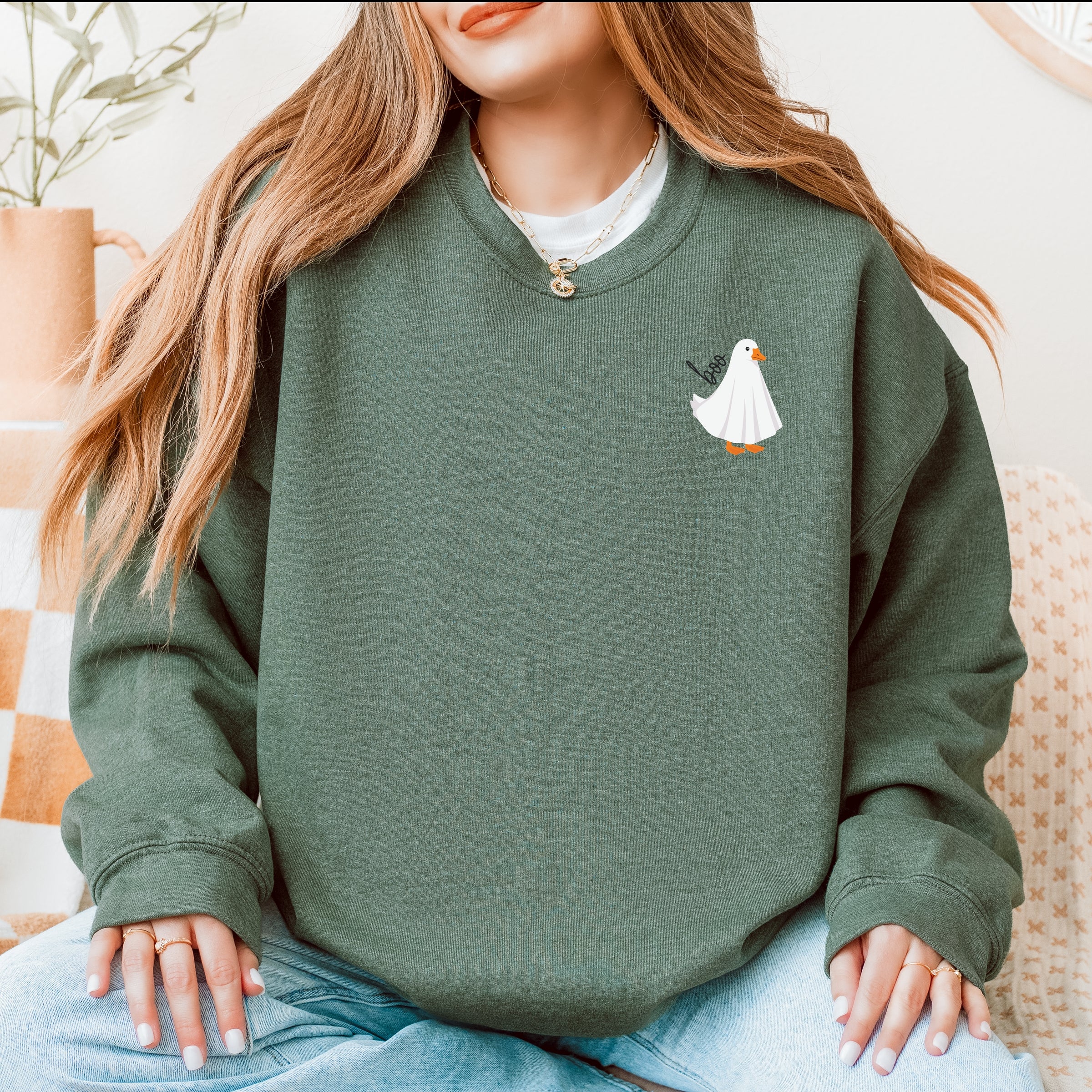 Boo Ghost Goose - Women's Graphic Sweatshirt