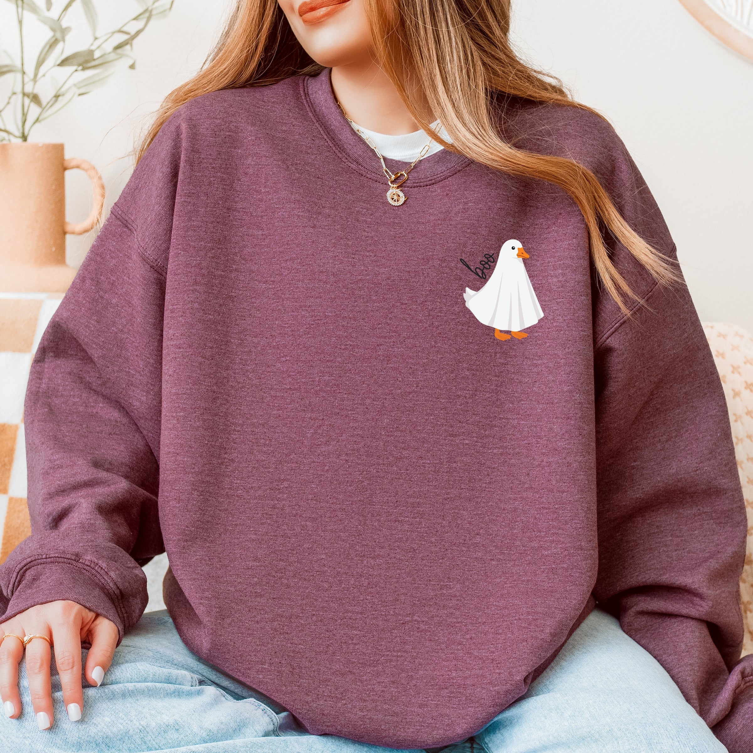 Boo Ghost Goose - Women's Graphic Sweatshirt